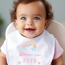 Aye Do Born in 2025 Rainbow Bib - For Babies 3939-BBYbib
