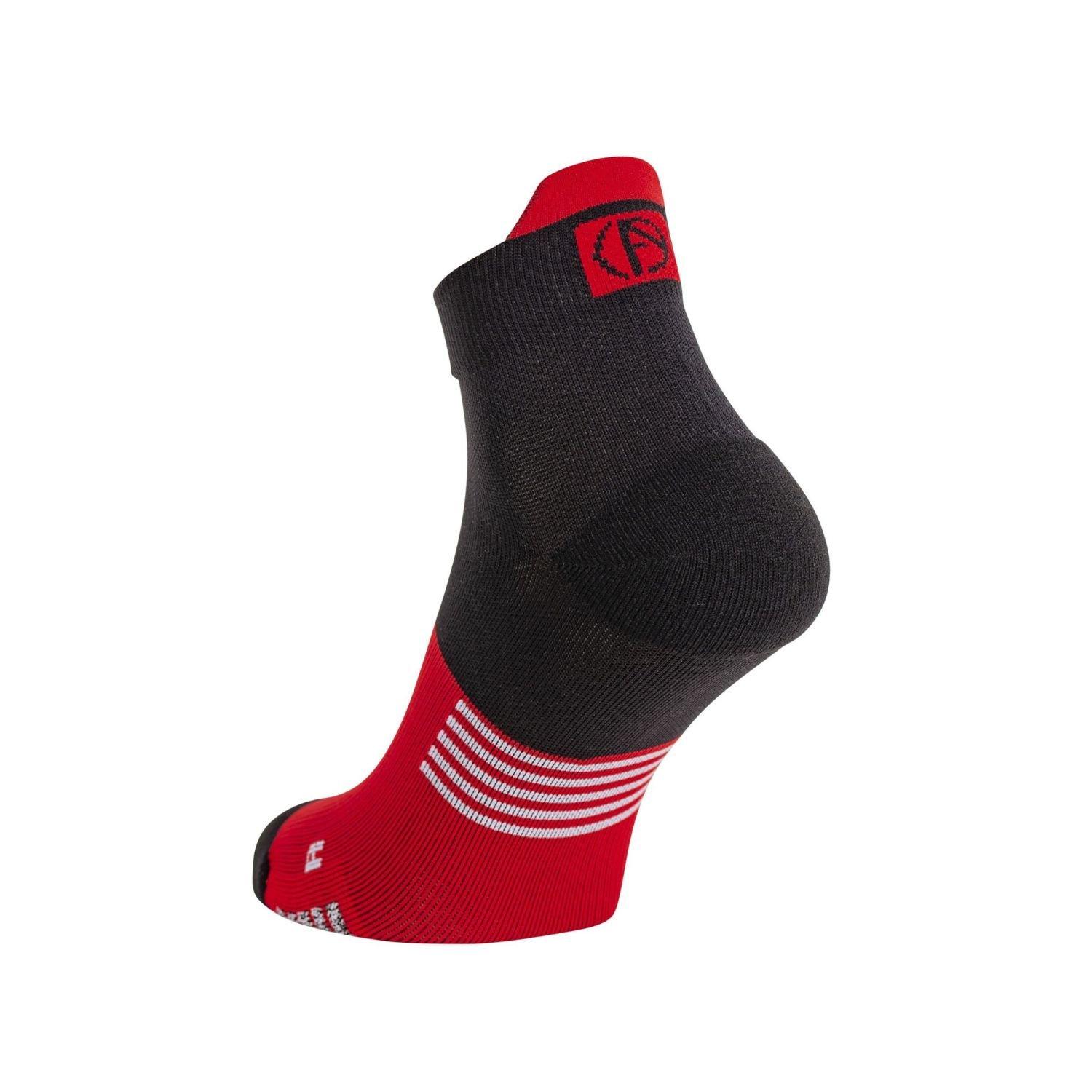 Neutral - Absolute 360 - Performance Running Socks: Ankle - Black/Red - 3