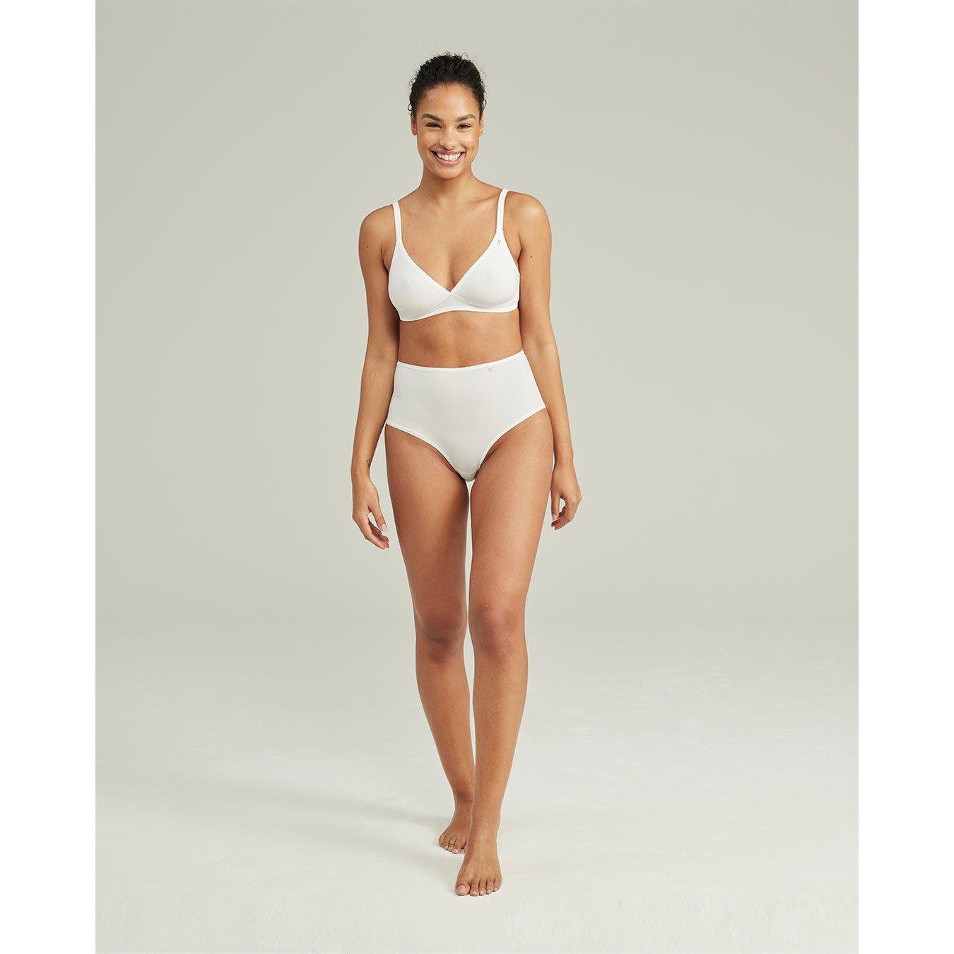 White - Nudea - HIGH WAIST BRIEF SECOND SKIN STRETCH - 1