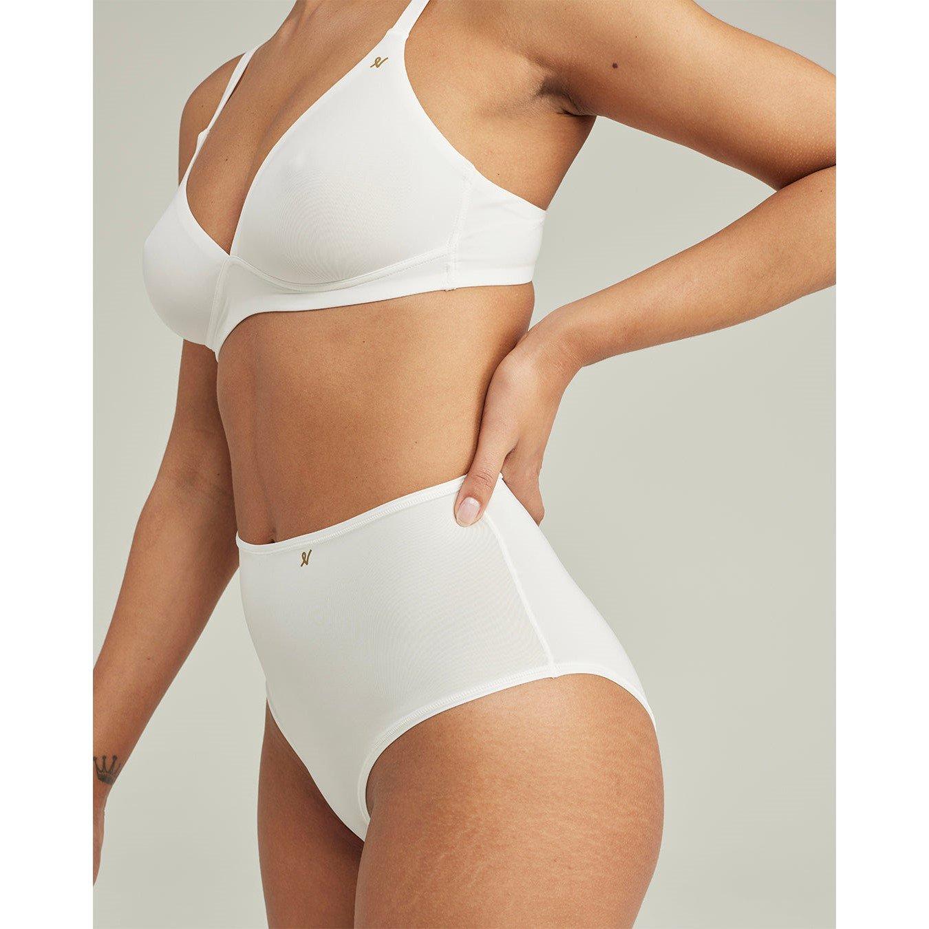 White - Nudea - HIGH WAIST BRIEF SECOND SKIN STRETCH - 5