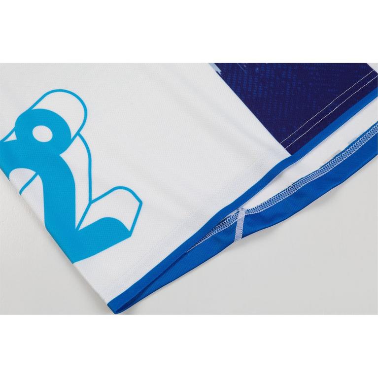 Blanc/Bleu - Classic Future Sportswear - Uma t-shirt justa com tecido de malha respirável - 6