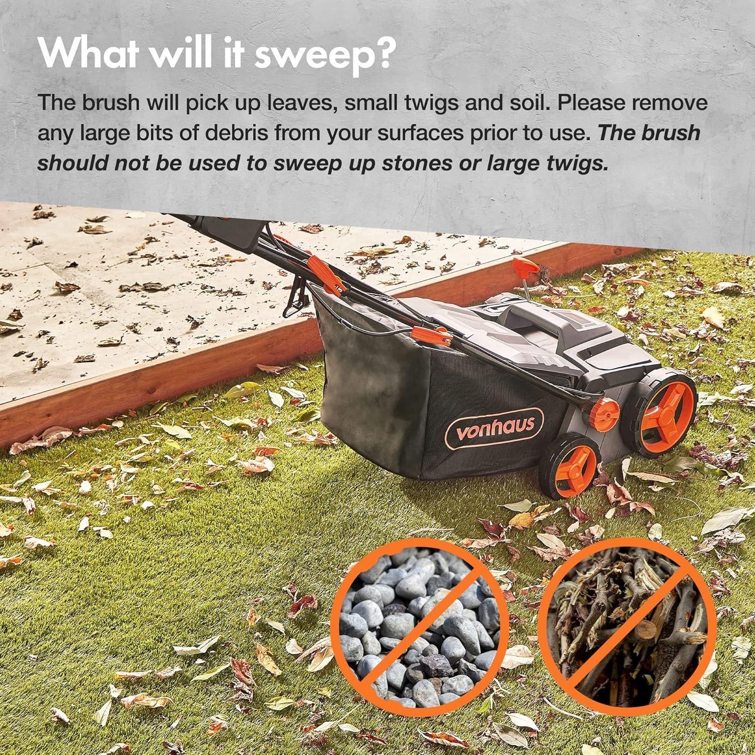 Grey - VonHaus - VonHaus 1800W Artificial Grass Brush - 2