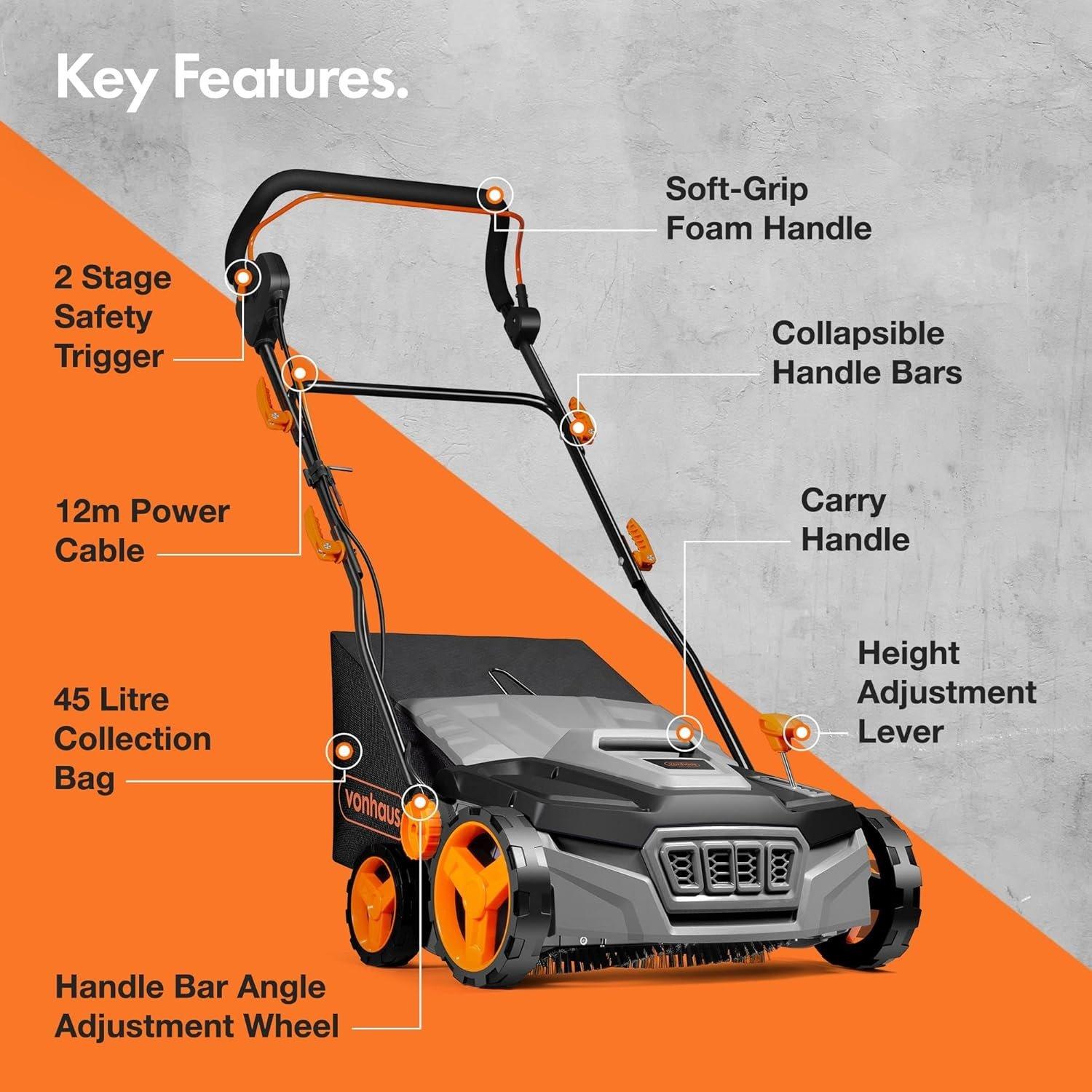 Grey - VonHaus - VonHaus 1800W Artificial Grass Brush - 6