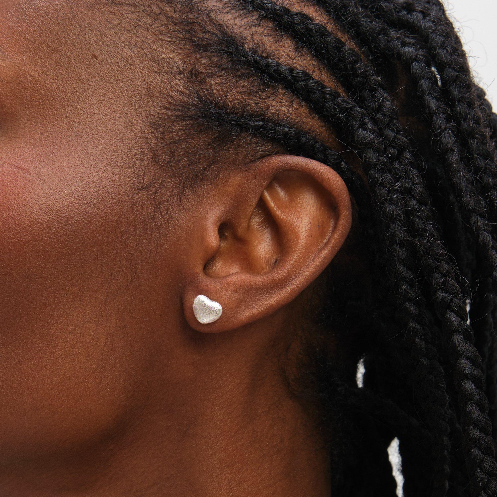 Silver - Inicio - Silver Plated Satin Heart Set - Gift Box - 3