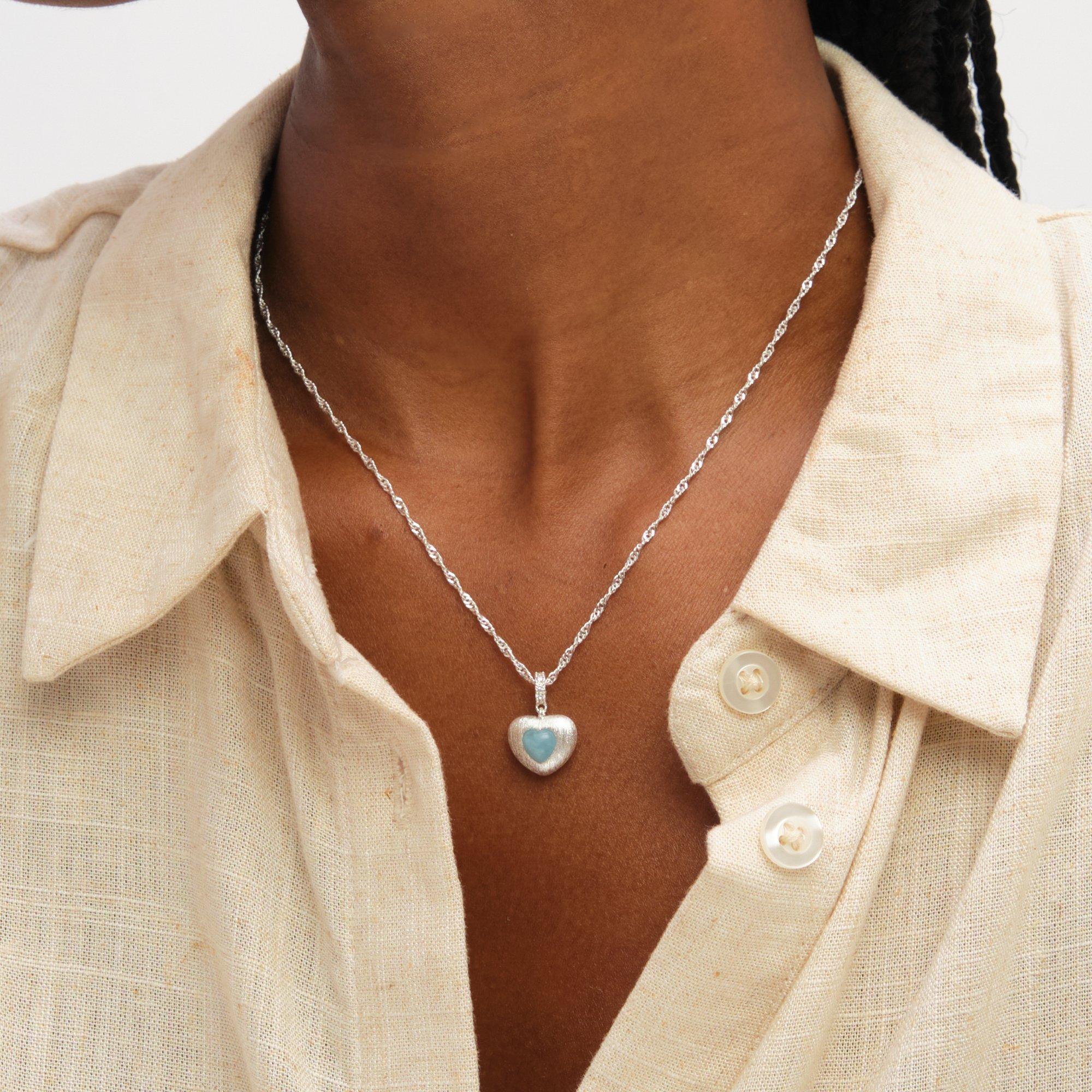 Silver - Inicio - Silver Plated Satin Heart Set - Gift Box - 4