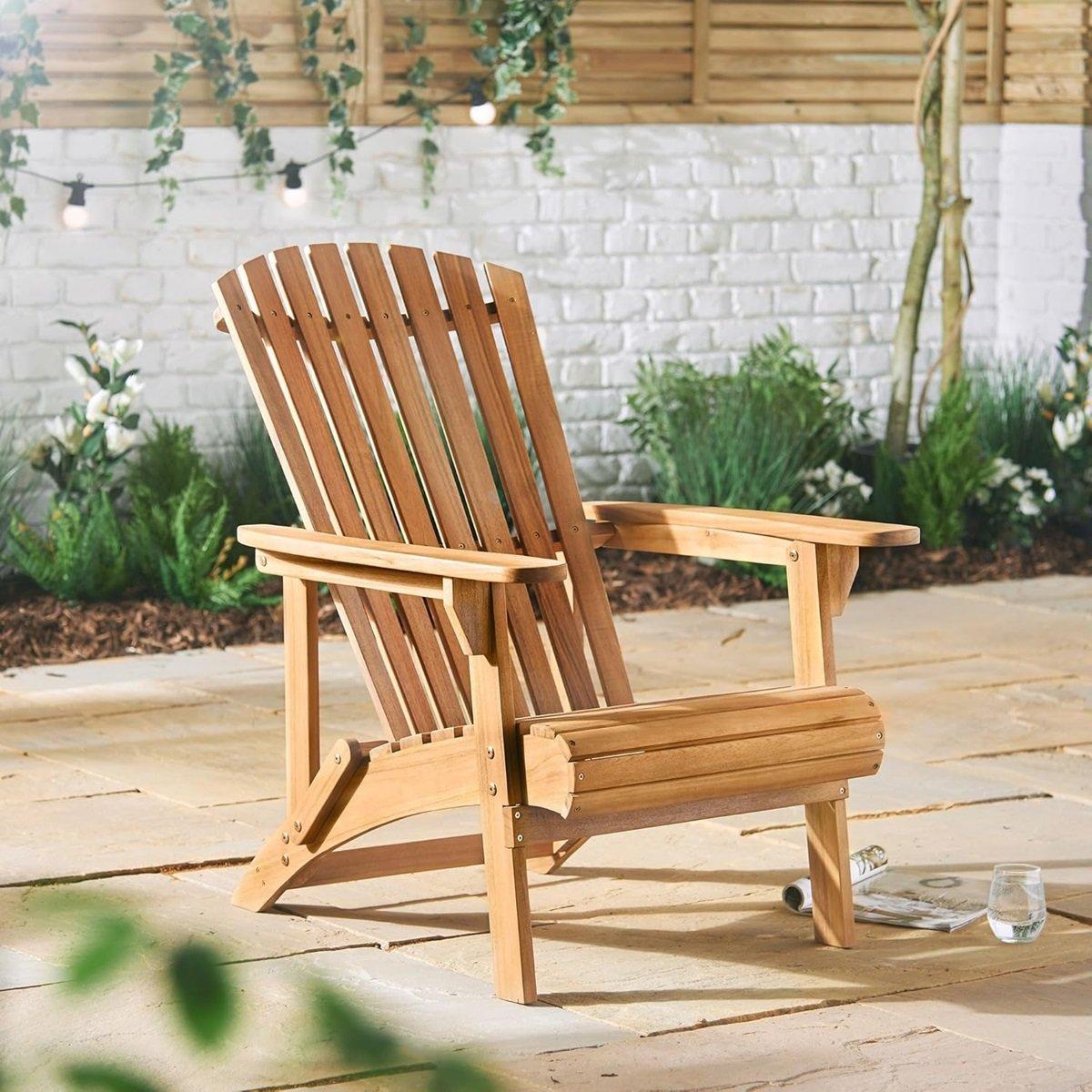 Brown - VonHaus - Hudson Adirondack Chair - 4