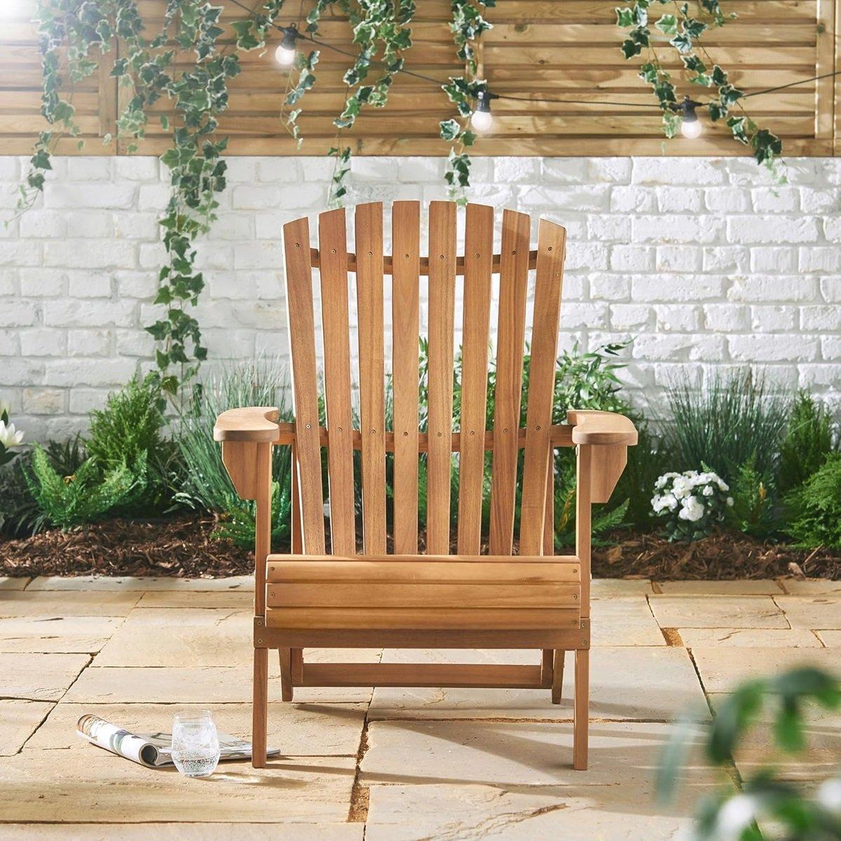 Brown - VonHaus - Hudson Adirondack Chair - 5