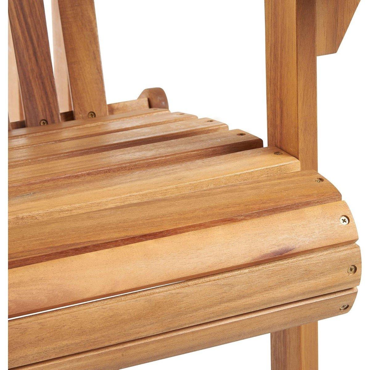 Brown - VonHaus - Hudson Adirondack Chair - 8