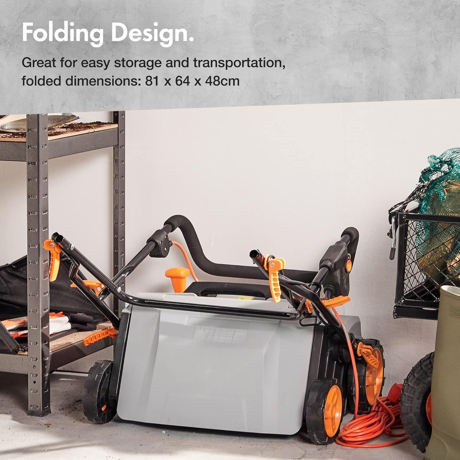 Grey - VonHaus - VonHaus 1800W 2 In 1 40Cm Scarifier / Aerator - 9