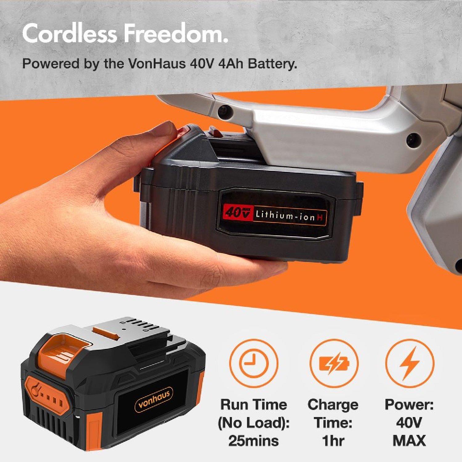 Grey - VonHaus - VonHaus Cordless Lawnmower 40V - 5