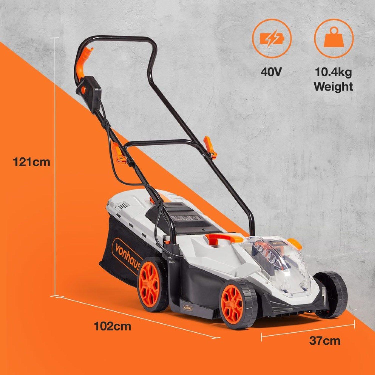 Grey - VonHaus - VonHaus Cordless Lawnmower 40V - 8