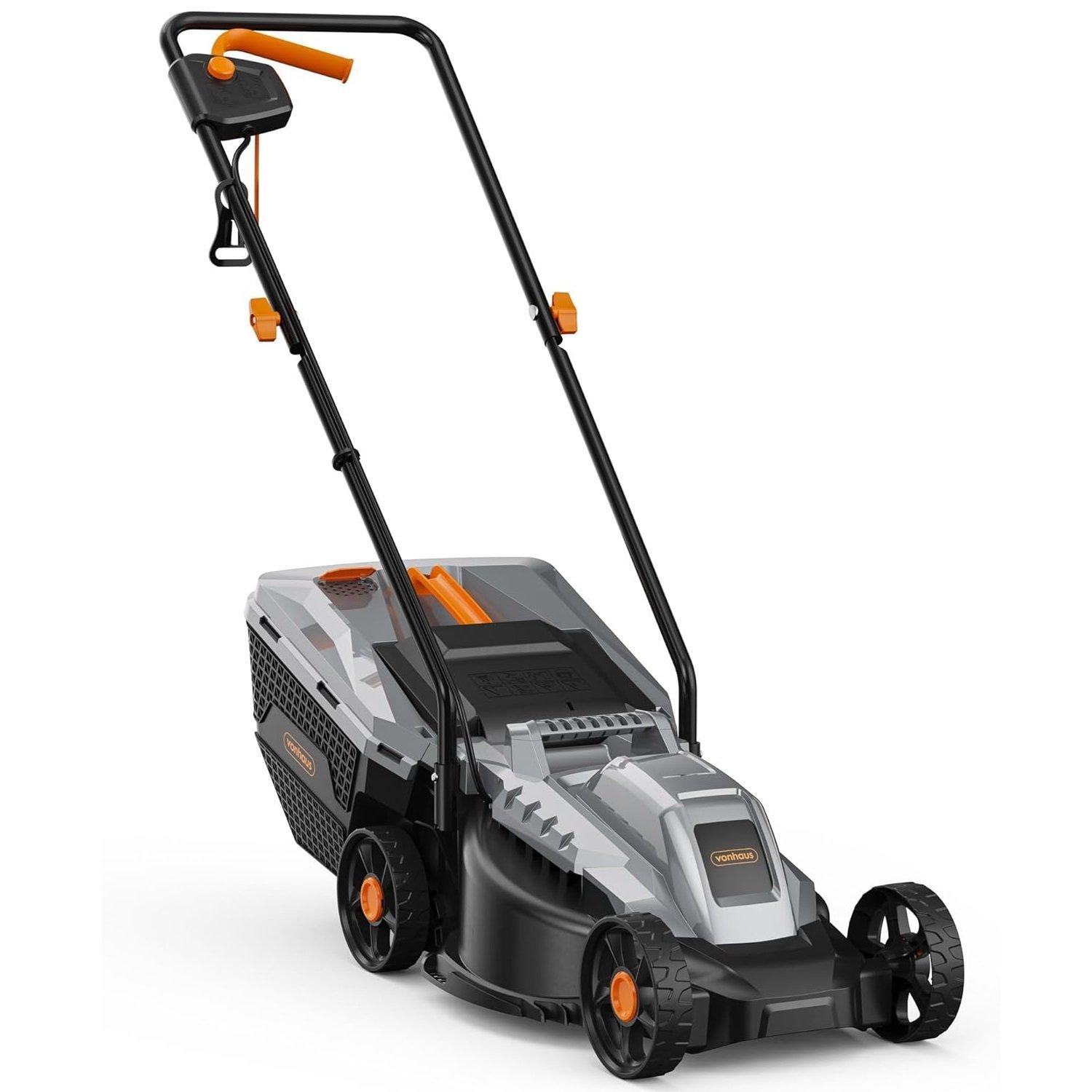 Grey - VonHaus - VonHaus 1200W Corded Lawn Mower - 1