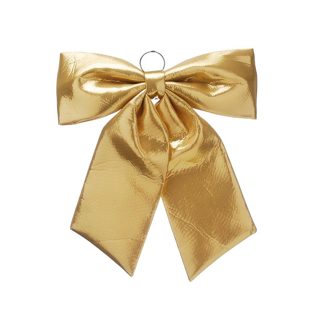 White - Something Different - 60cm Gold Metallic Fabric Bow