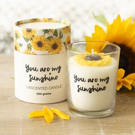 Something Different You Are My Sunshine Candle with 3D Sunflower