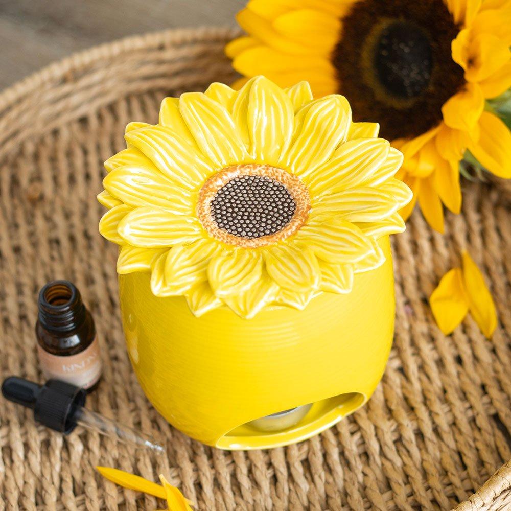 Something Different  Sunflower Oil Burner And Wax Warmer - White