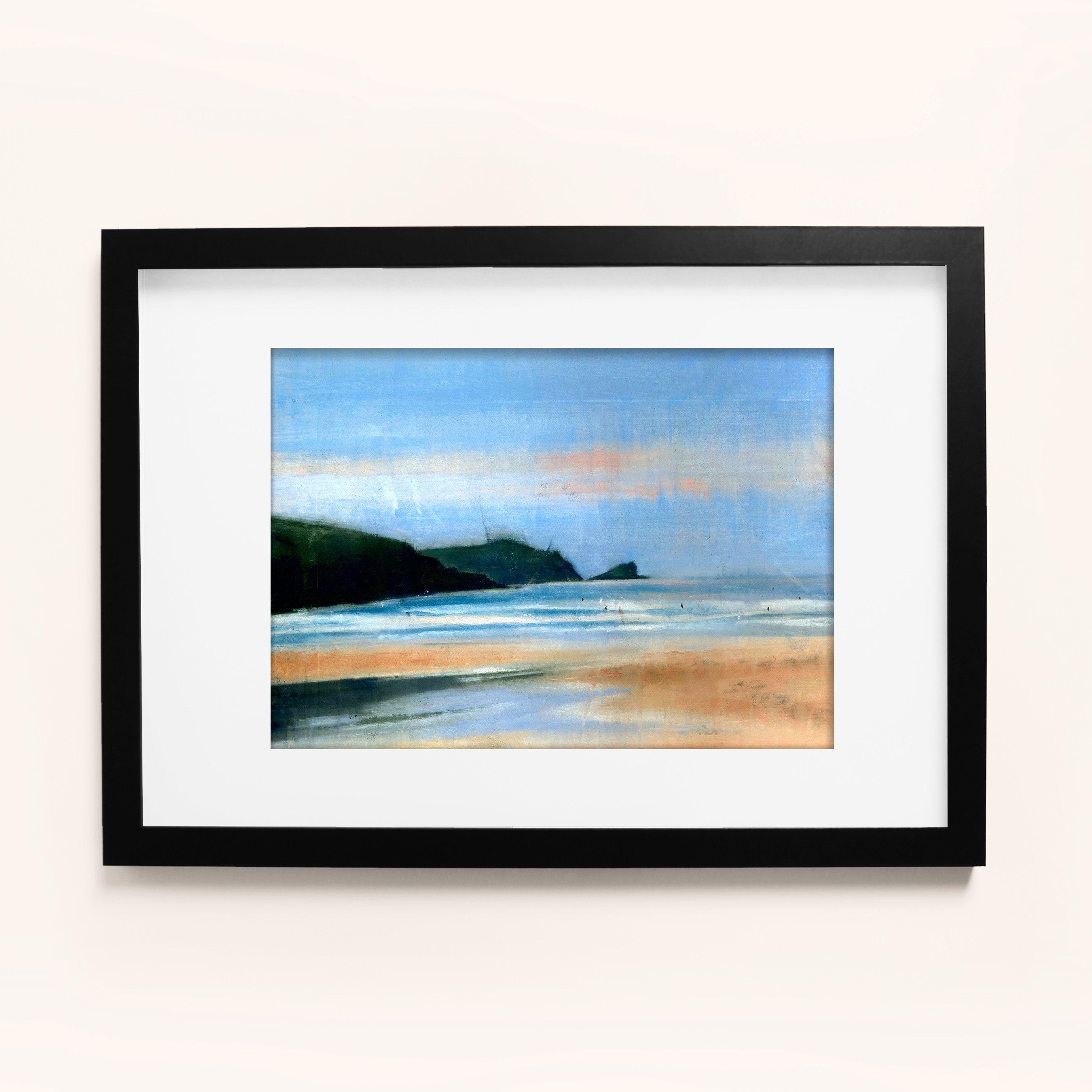 Blue - Laura Ashley - Coastal Breeze Print in a Black Frame - 1