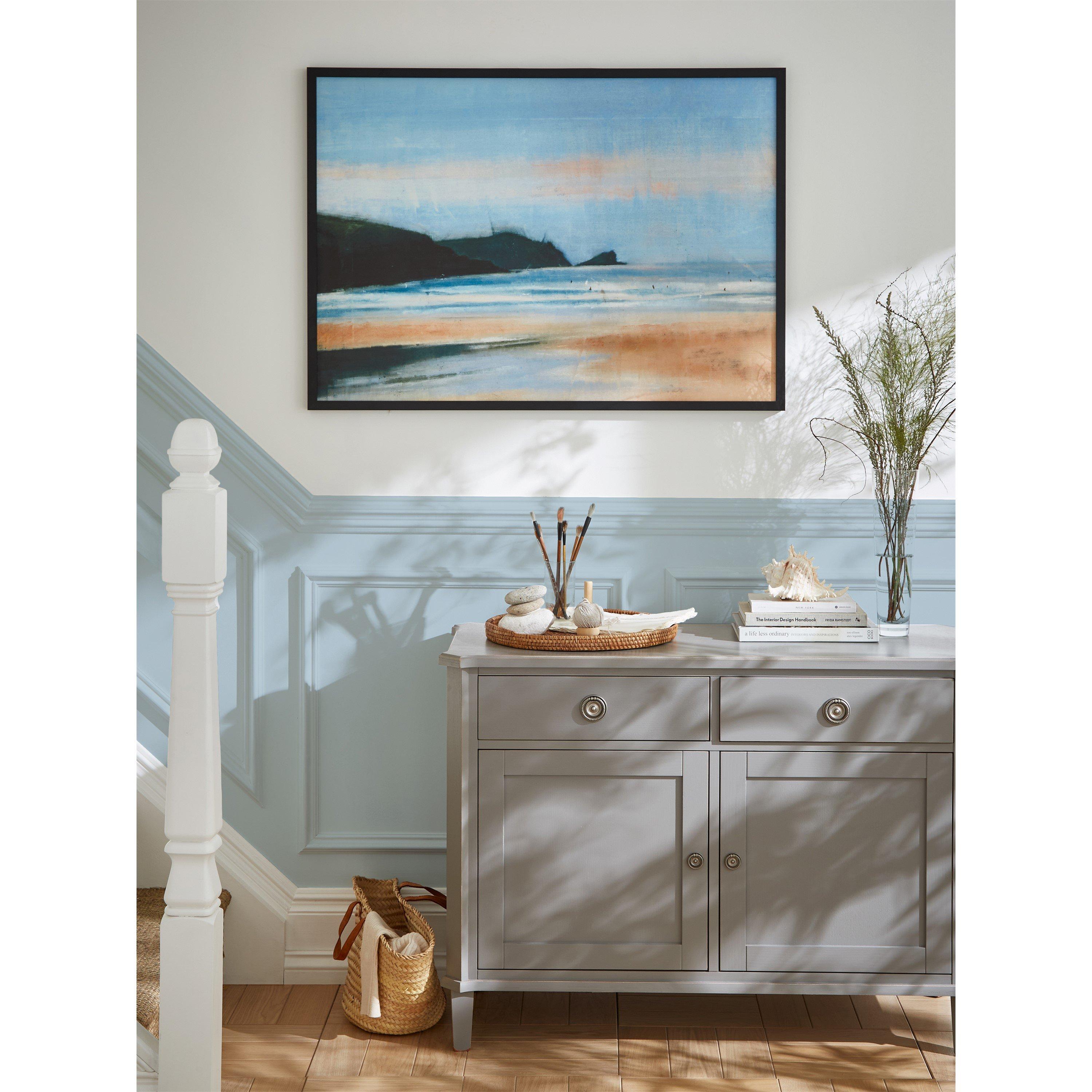 Blue - Laura Ashley - Coastal Breeze Print in a Black Frame - 2