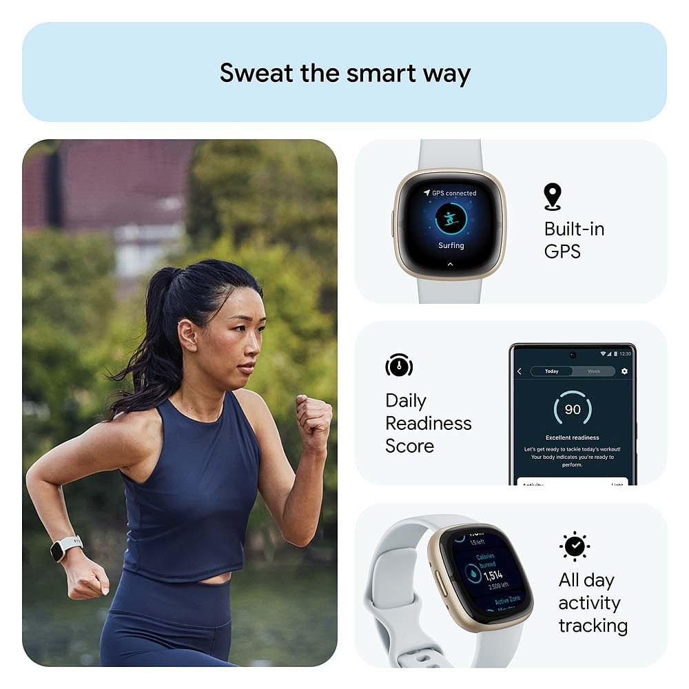 Elettronica - Fitbit - Sense 2 Smart Watch Blue Mint & Soft Gold - 8