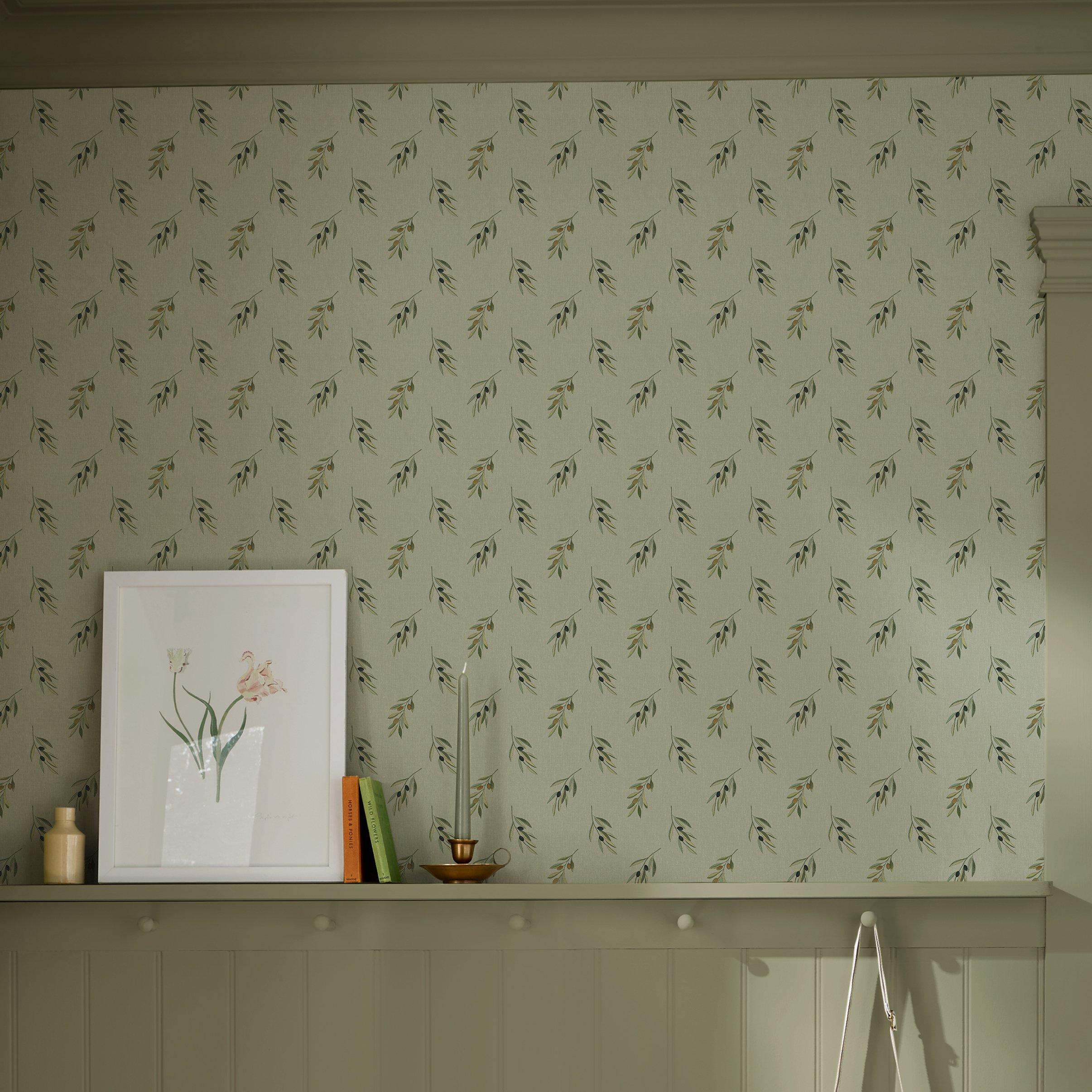 Greenhouse - Sophie Allport - Olive Branch Wallpaper - 2