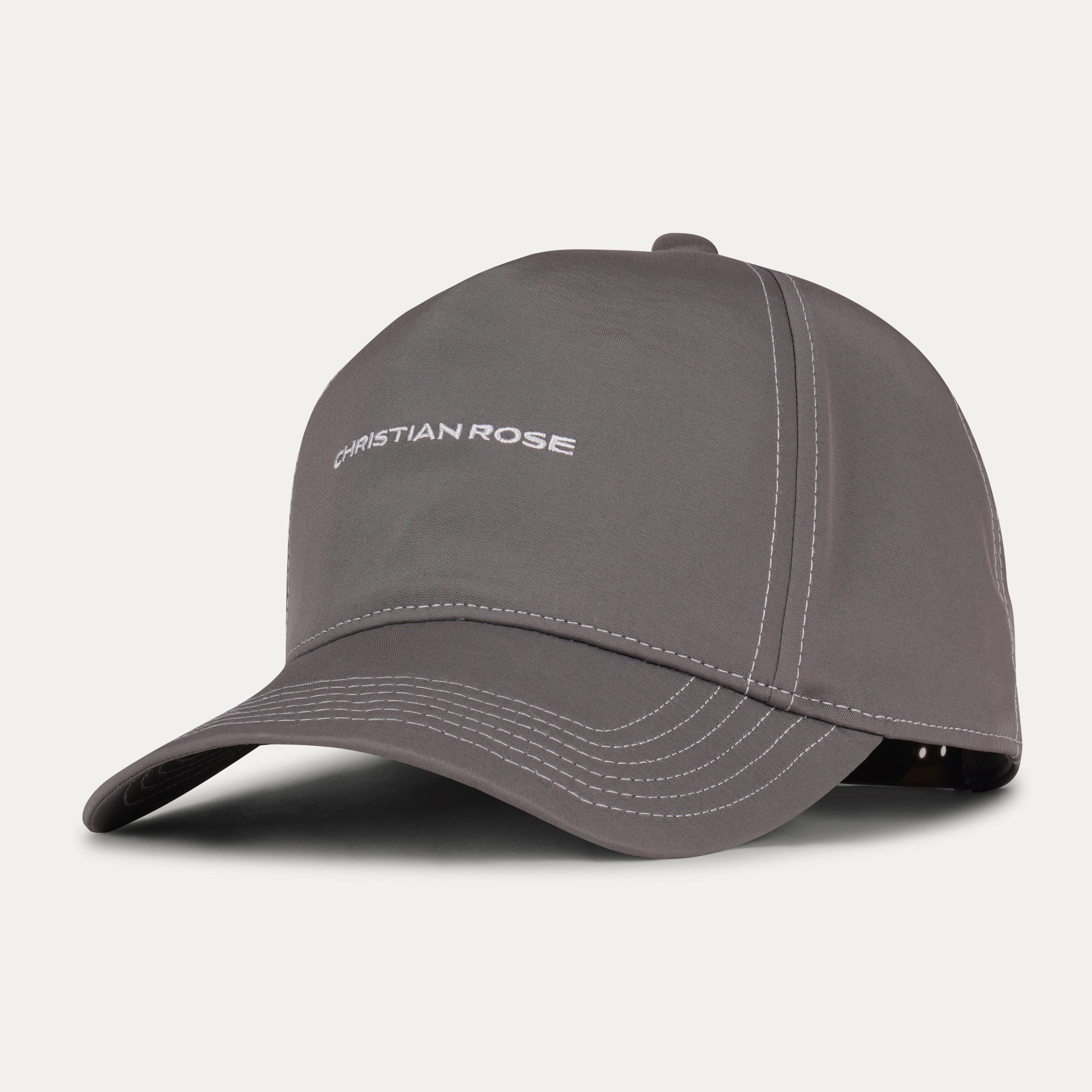 Christian Rose Men's Unstructured Lightweight Trucker Cap - Grey / White
