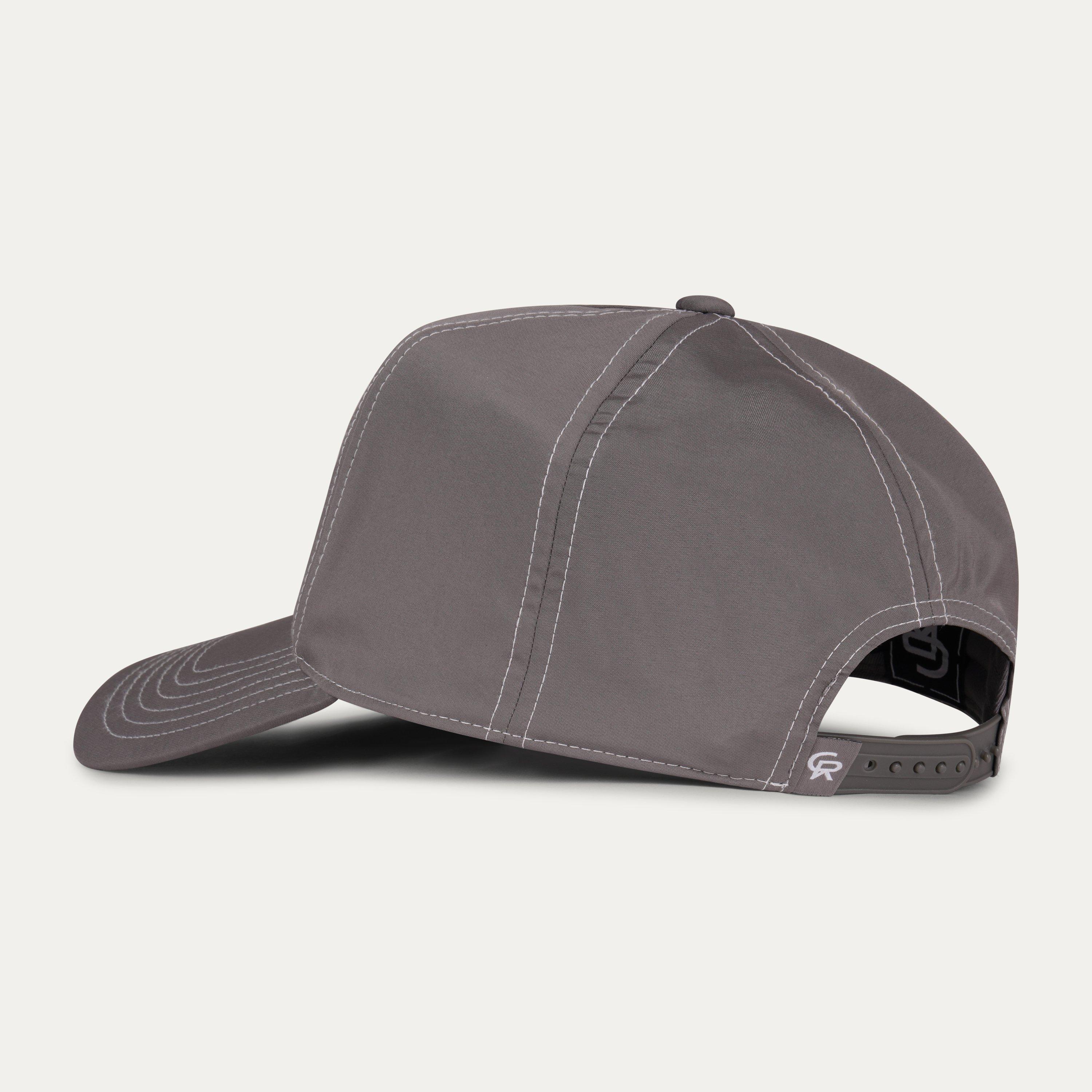 Grey / White - Christian Rose - Men's Unstructured Lightweight Trucker Cap - 3
