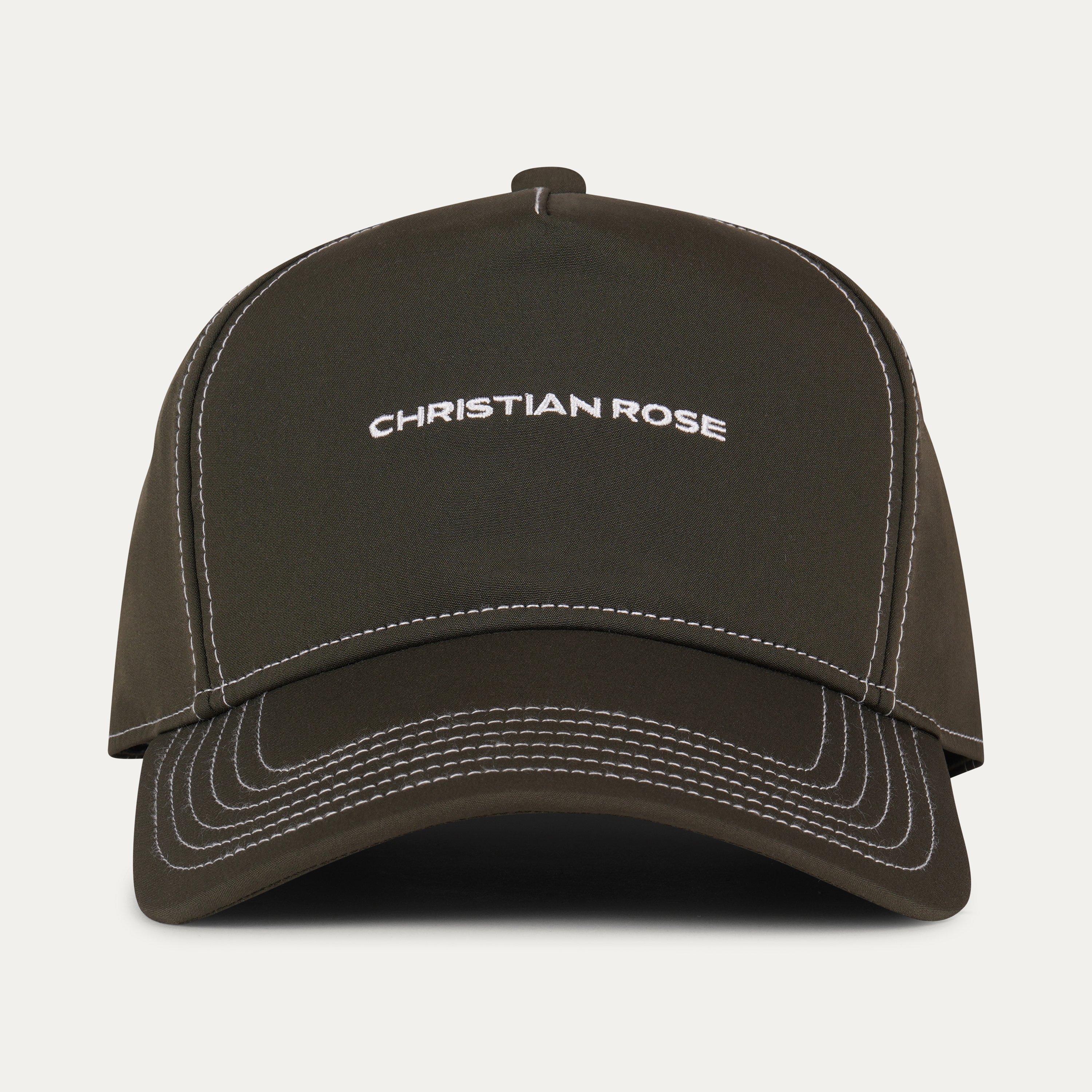 Olive / White - Christian Rose - Mens Unstructured Lightweight Cap - 2