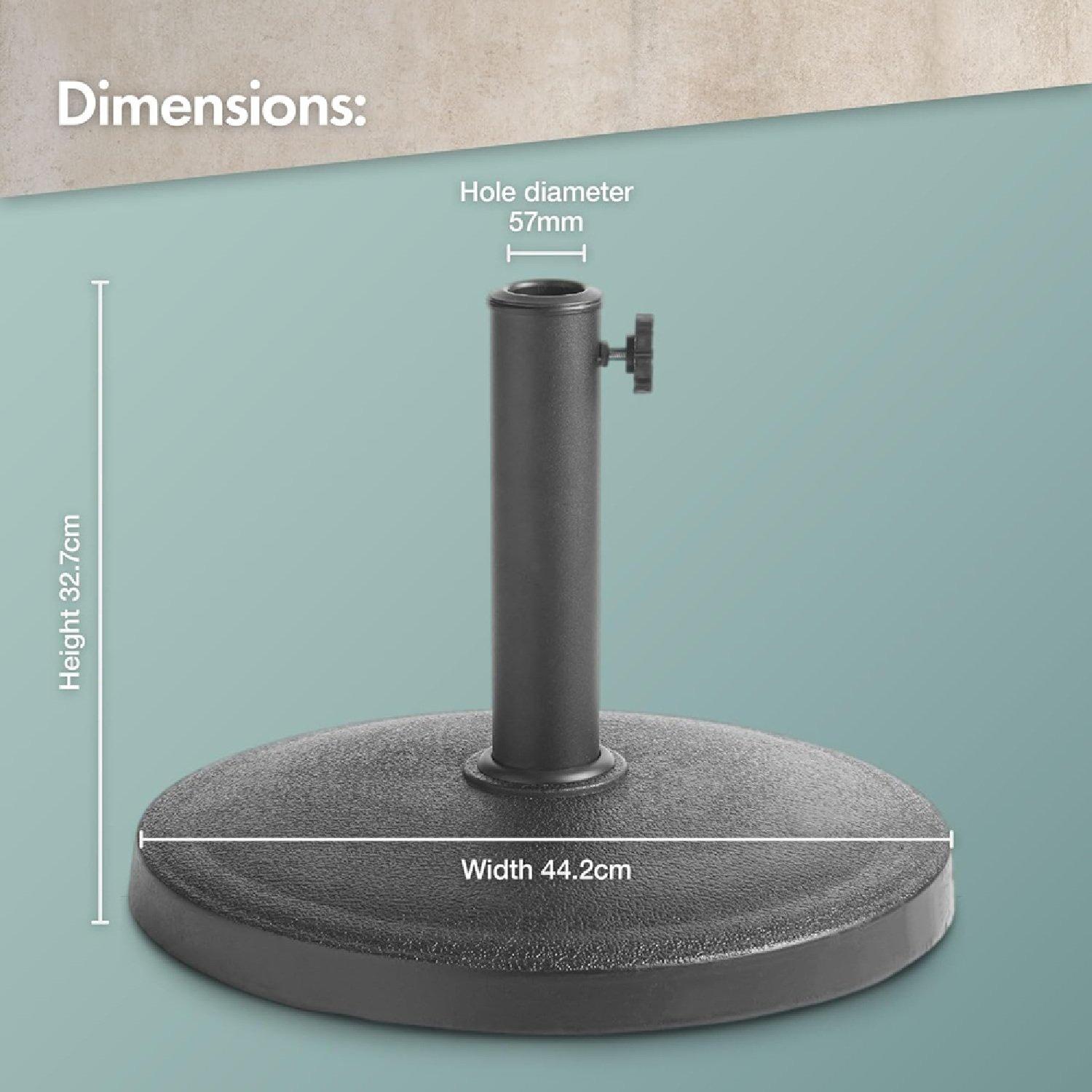 Black - VonHaus - VonHaus  12Kg Parasol Base - 3