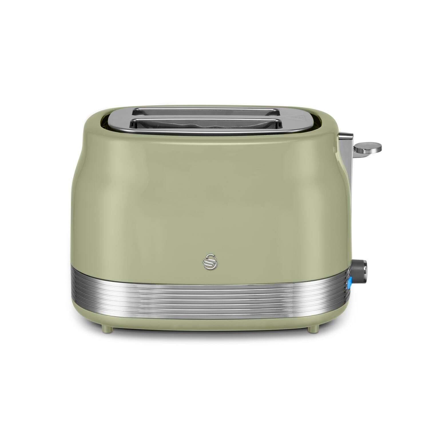 Green - Swan - Retro 2 Slice Toaster with 6 Browning Levels Green - 1