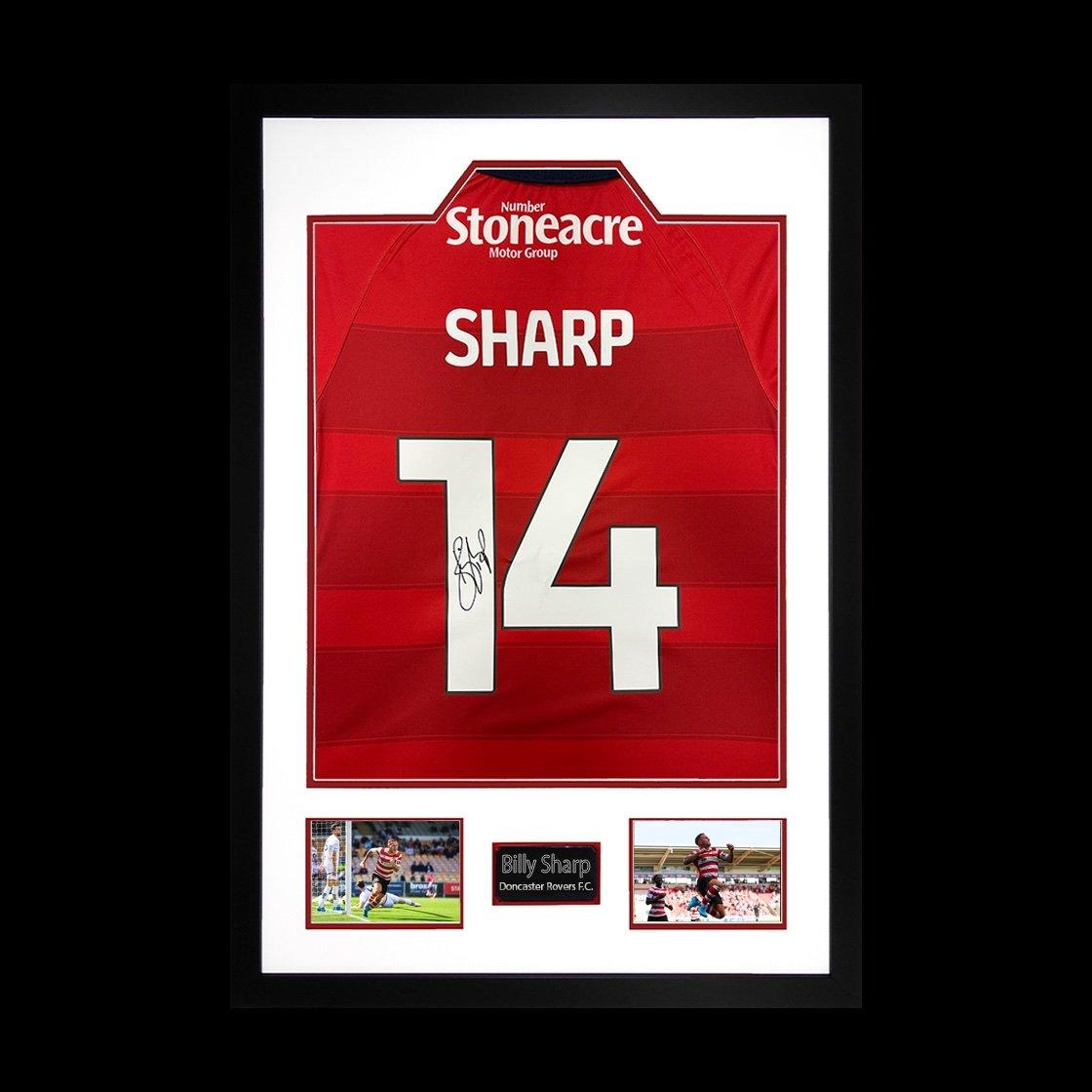 Red - The Fan Cave - Billy Sharp Signed Doncaster Rovers Shirt Premium - 1