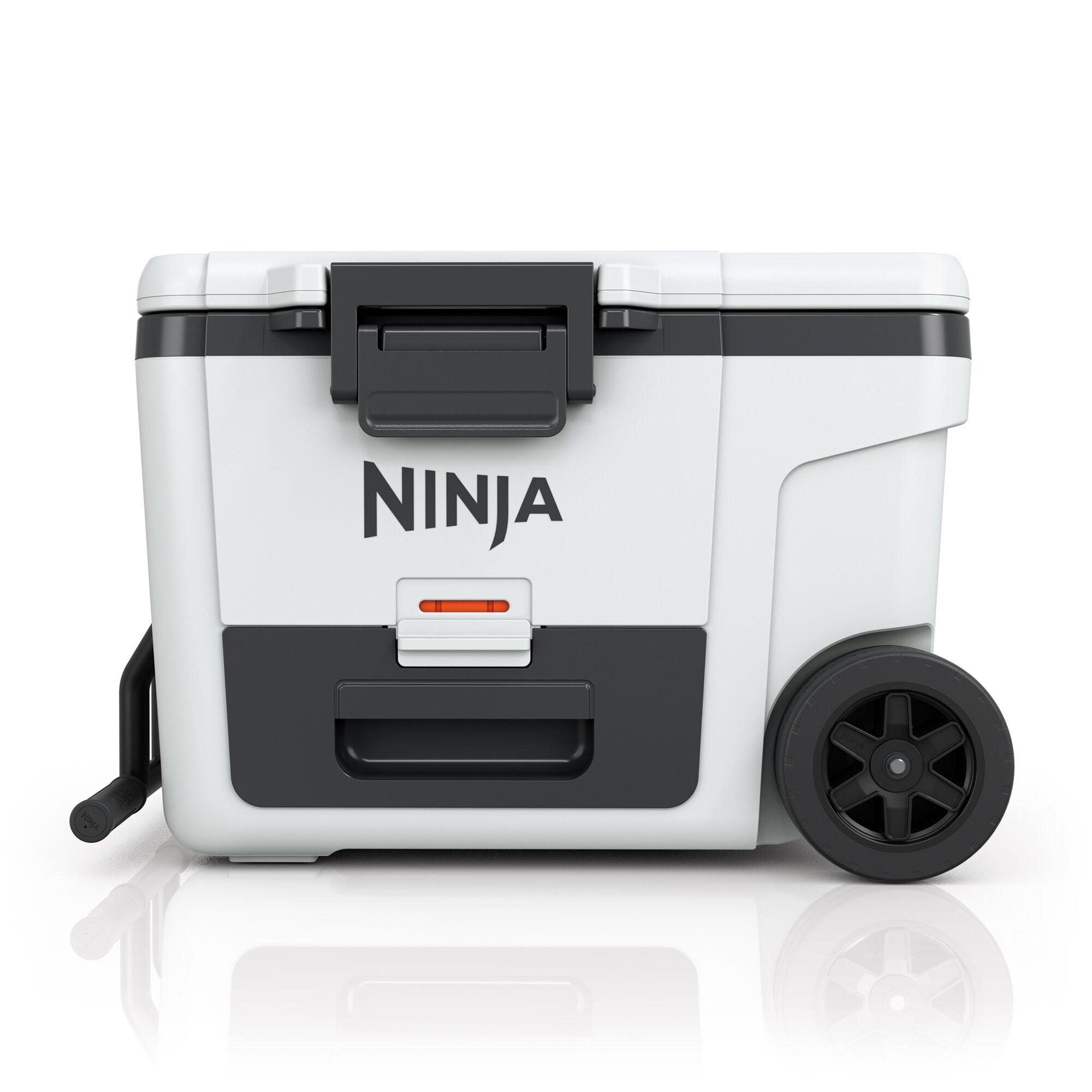 White - Ninja - FrostVault 45QT/42L Wheeled Cooler with Dry Zone - 1