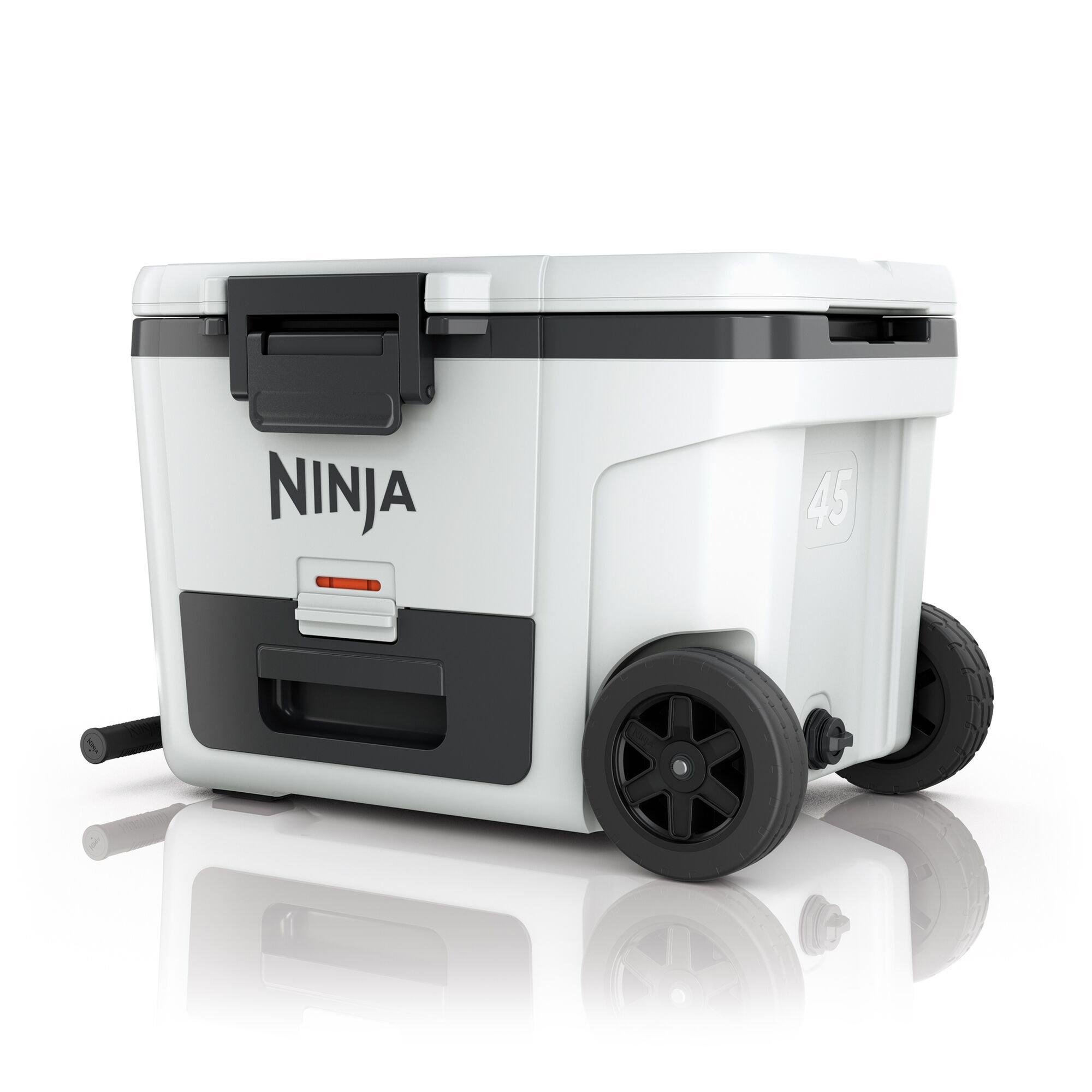 White - Ninja - FrostVault 45QT/42L Wheeled Cooler with Dry Zone - 2