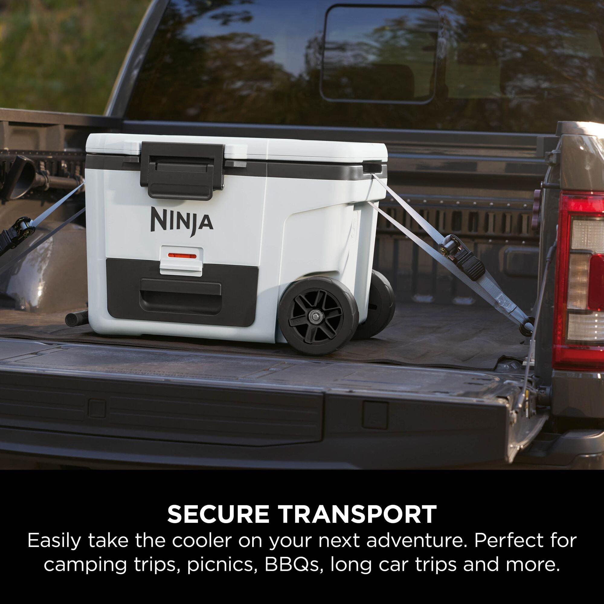 White - Ninja - FrostVault 45QT/42L Wheeled Cooler with Dry Zone - 16