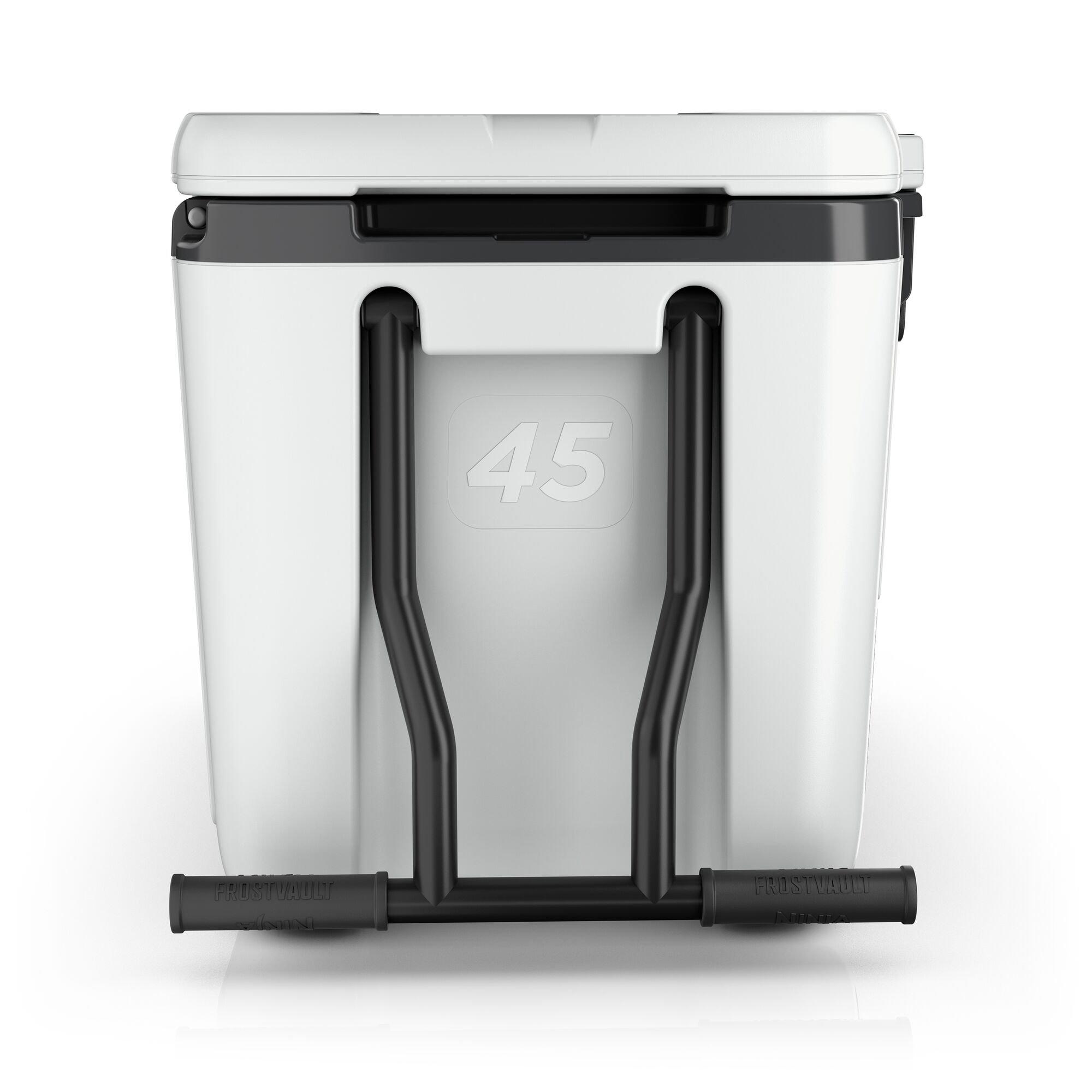 White - Ninja - FrostVault 45QT/42L Wheeled Cooler with Dry Zone - 4