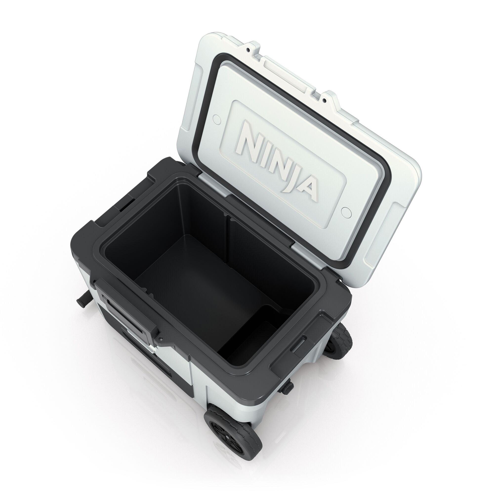 White - Ninja - FrostVault 45QT/42L Wheeled Cooler with Dry Zone - 8