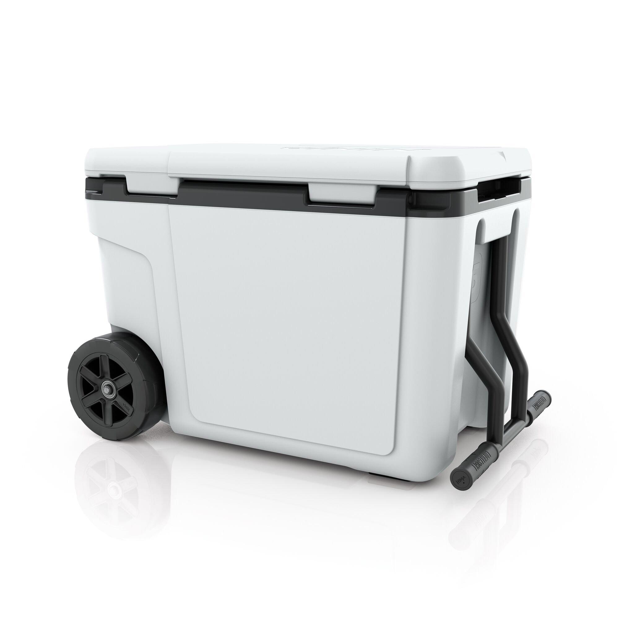 White - Ninja - FrostVault 45QT/42L Wheeled Cooler with Dry Zone - 9