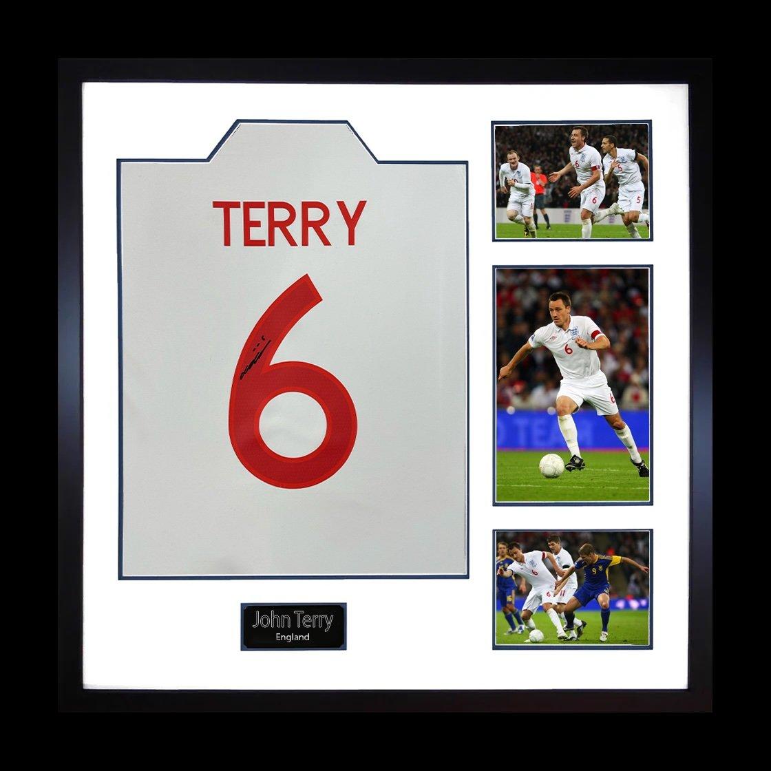 White - The Fan Cave - John Terry Signed England Shirt Elite Frame - 1