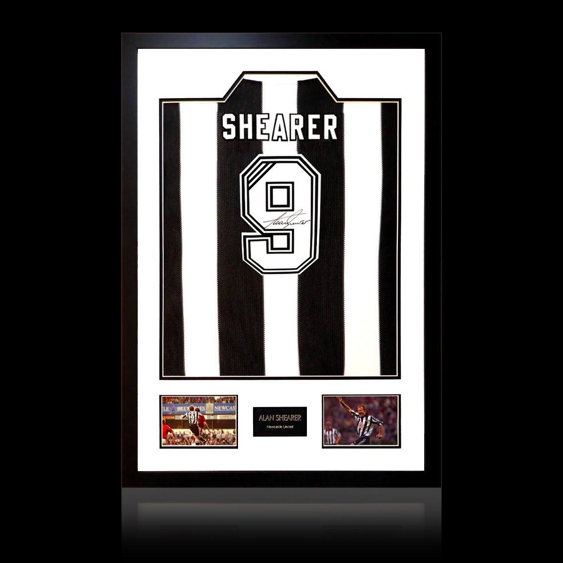 Black - The Fan Cave - Alan Shearer Signed Retro Newcastle United Shirt P - 1