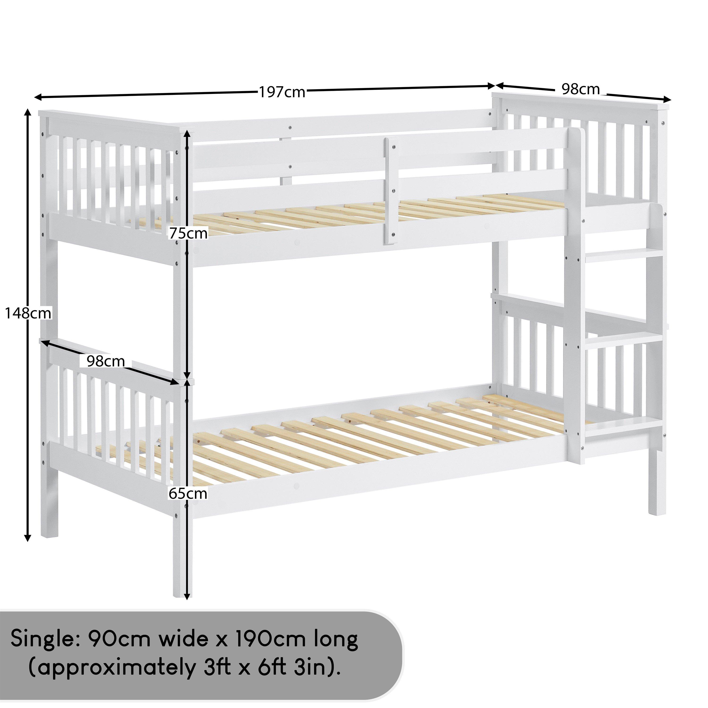 White - Lassic - Vida Designs Milan Bunk Bed - 2