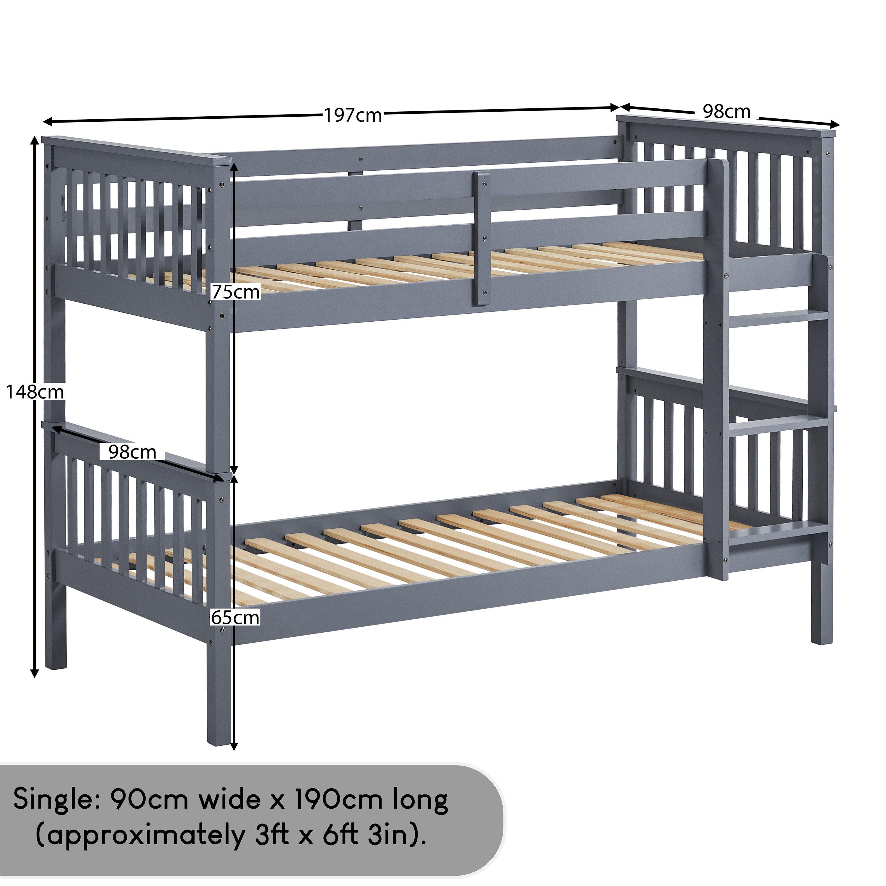 Grey - Lassic - Vida Designs Milan Bunk Bed - 2