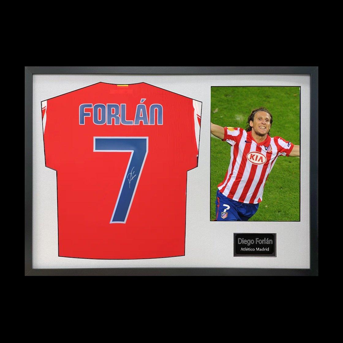 Red - The Fan Cave - Diego Forlan Signed Atletico Madrid Shirt Classic - 1