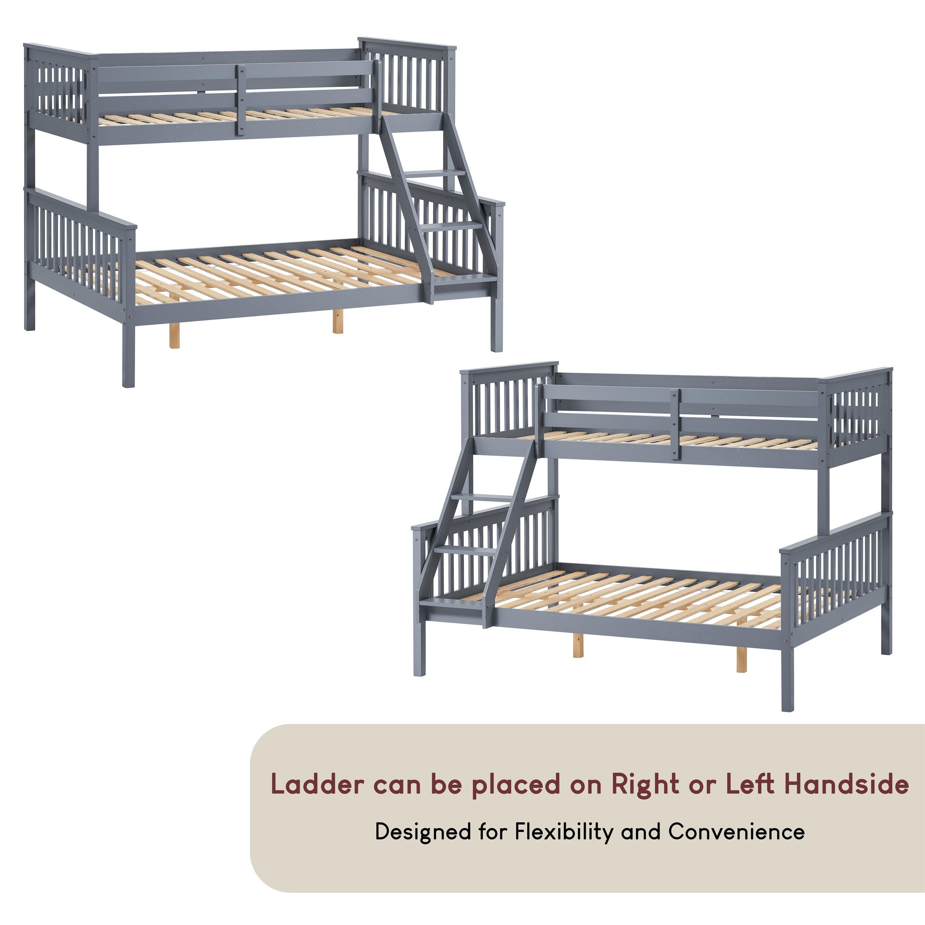 Grey - Lassic - Vida Designs Milan Triple Sleeper Bunk Bed - 9