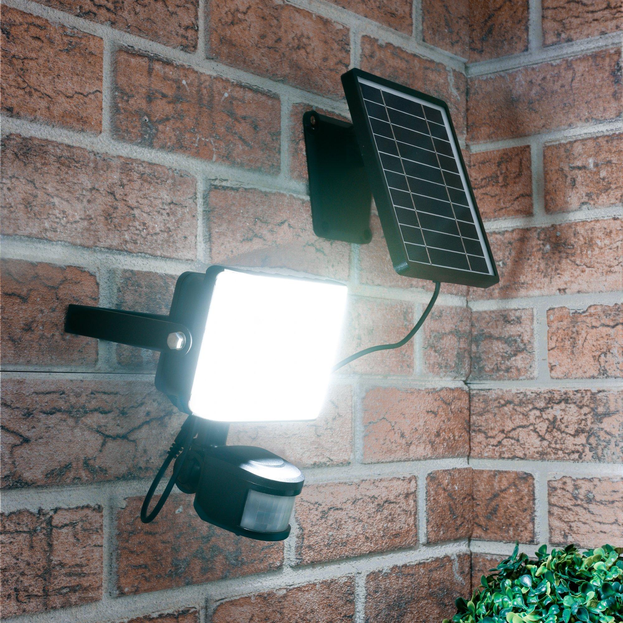 Black - Streetwize - 50LED Solar Motion Sensor Flood Light - 3