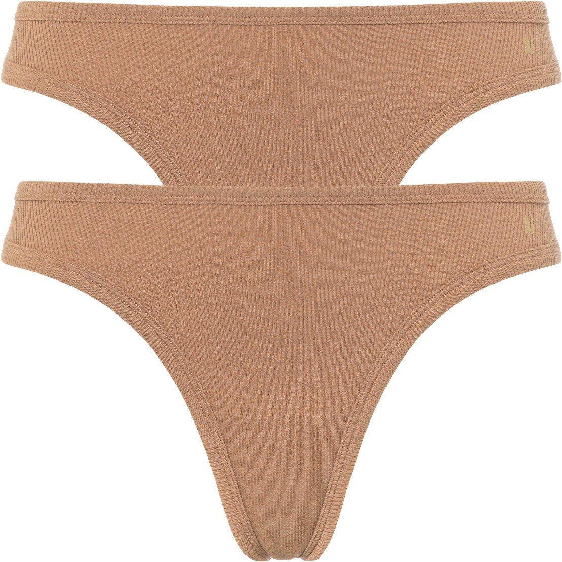 Mocha - Nudea - DIPPED THONG 2 PACK ORGANIC COTTON - 5