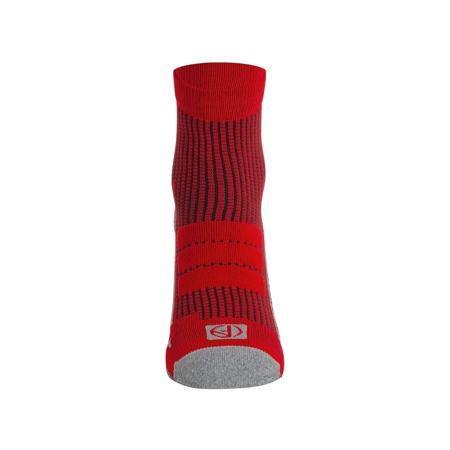 Neutral - Absolute 360 - Performance Running Socks: Quarter - Red/Grey - 2