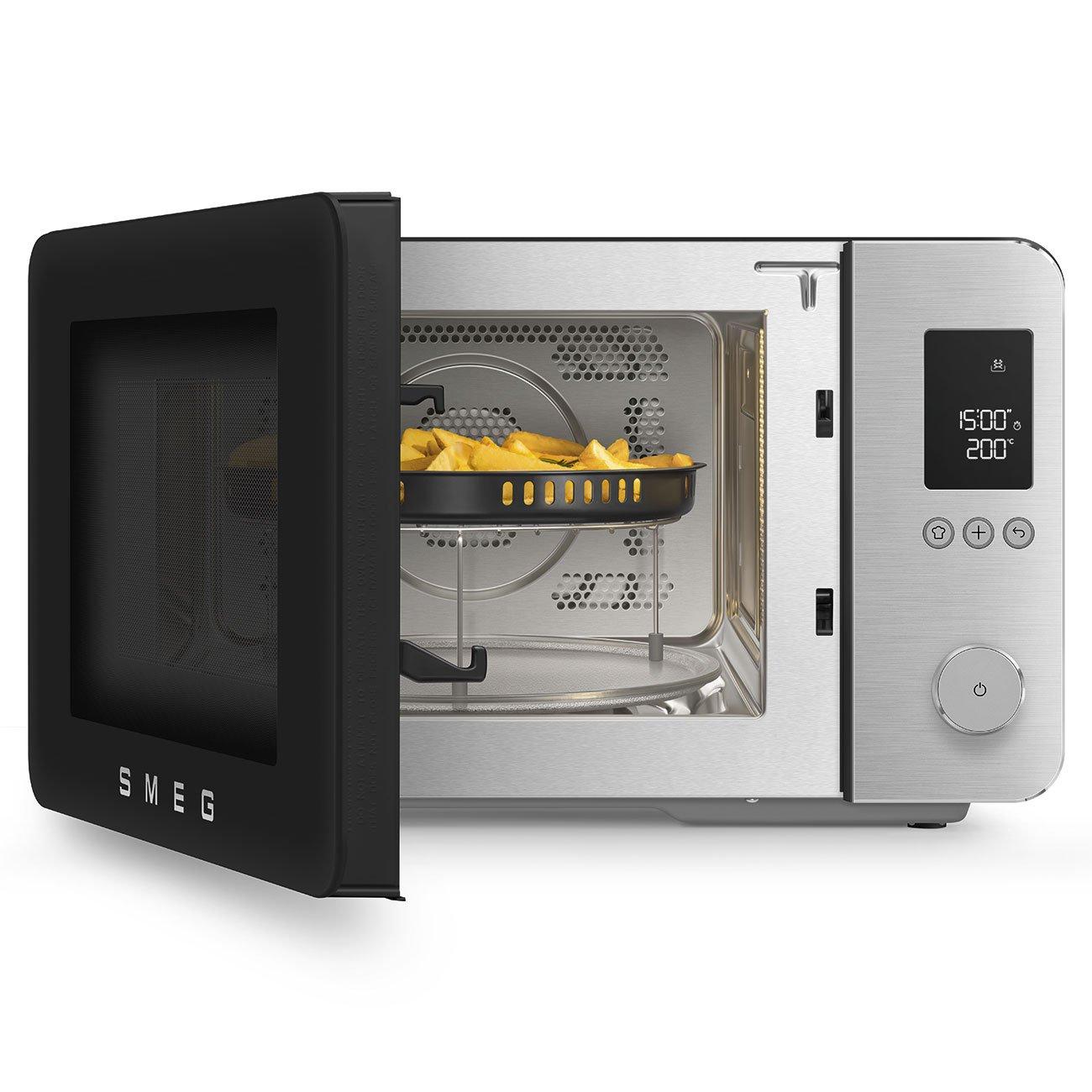 Matte Black - Smeg - Smeg 4-in-1 Microwave with Oven Air Fry & Grill - 2