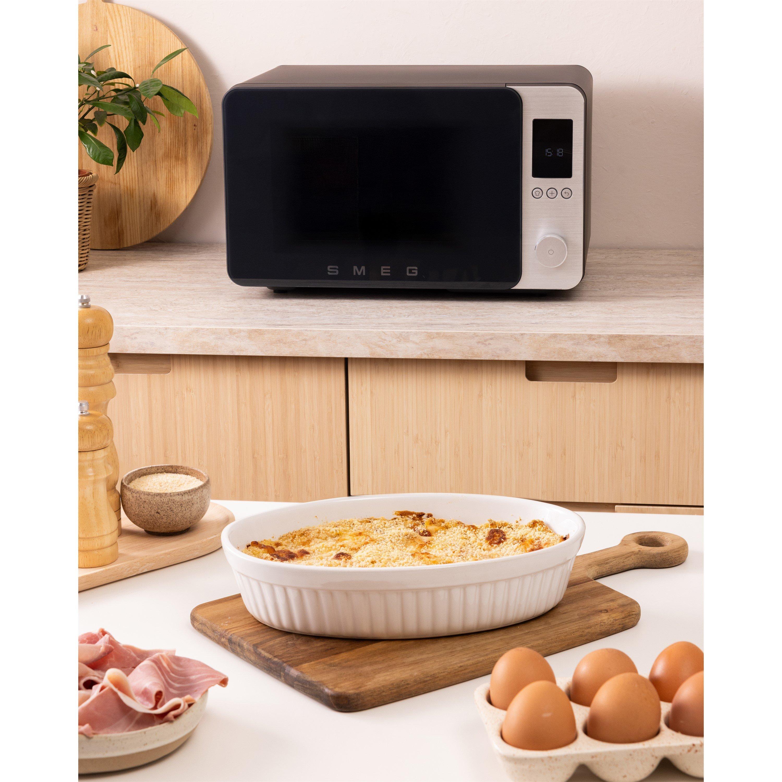 Matte Black - Smeg - Smeg 4-in-1 Microwave with Oven Air Fry & Grill - 11