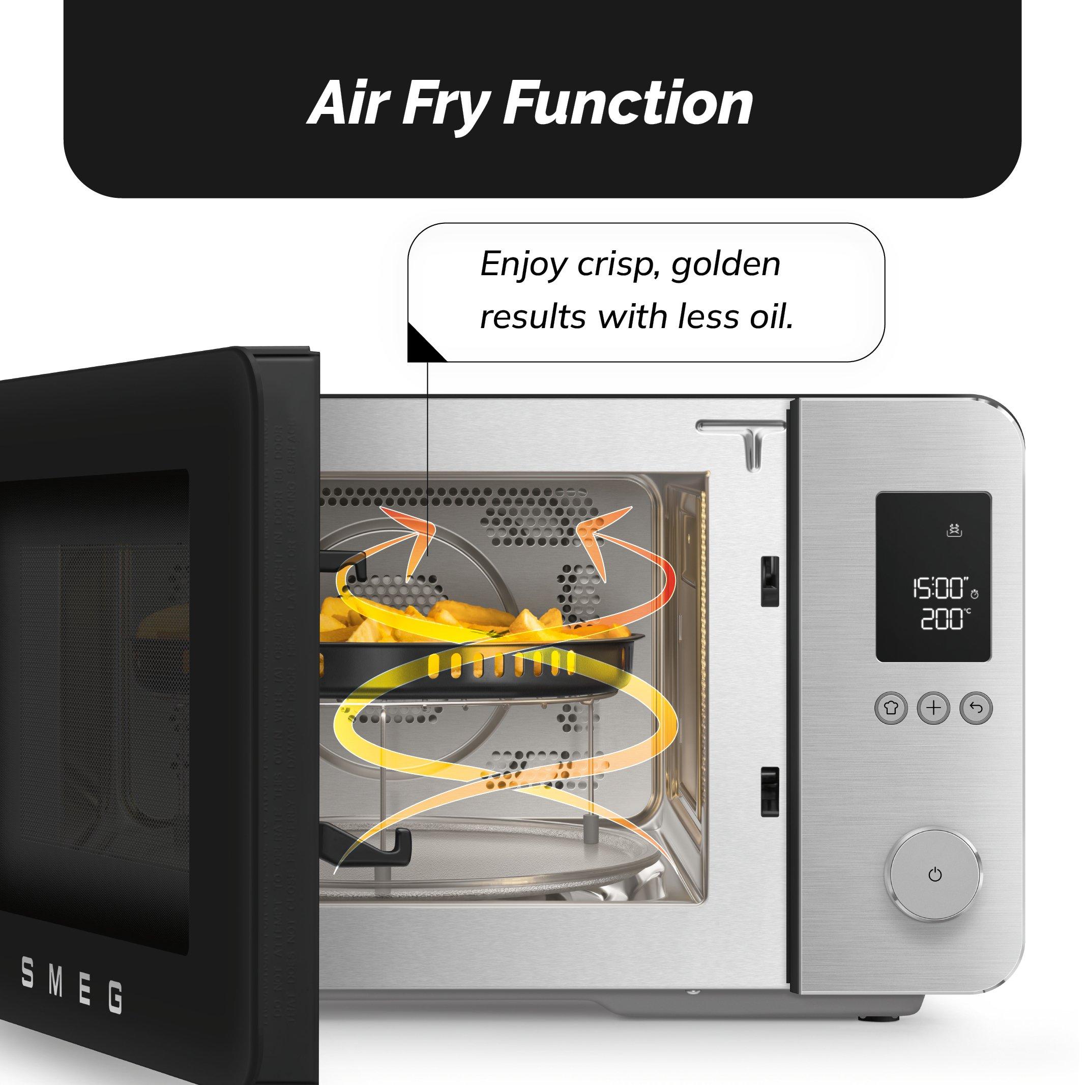 Matte Black - Smeg - Smeg 4-in-1 Microwave with Oven Air Fry & Grill - 4