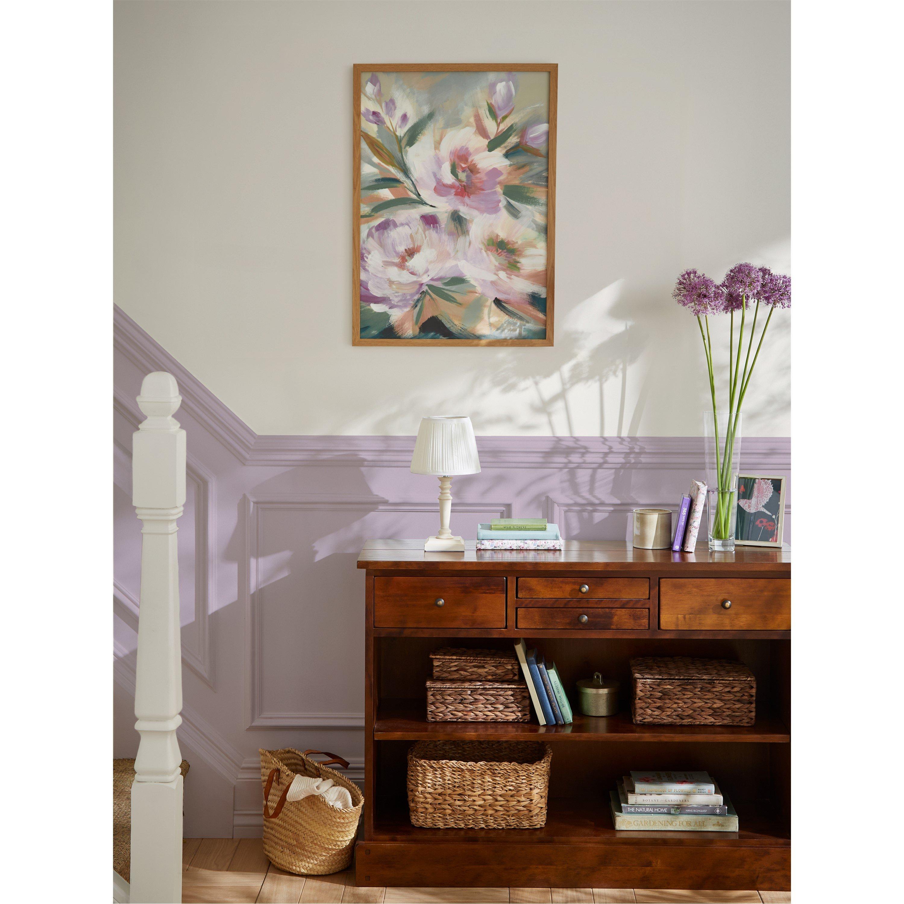 Multicolour - Laura Ashley - Abstract Floral Print in a Wood Frame - 2