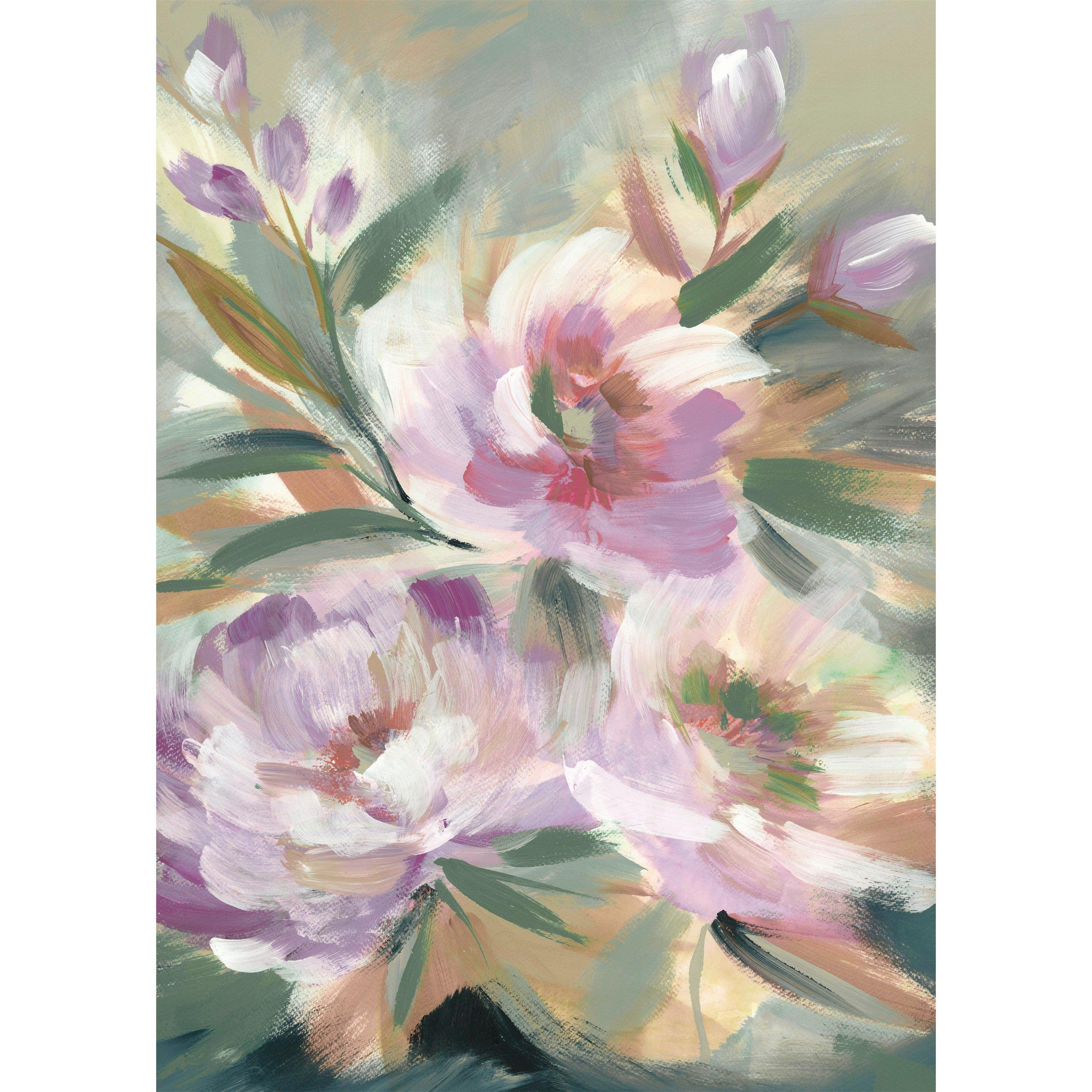 Multicolour - Laura Ashley - Abstract Floral Print in a Wood Frame - 3