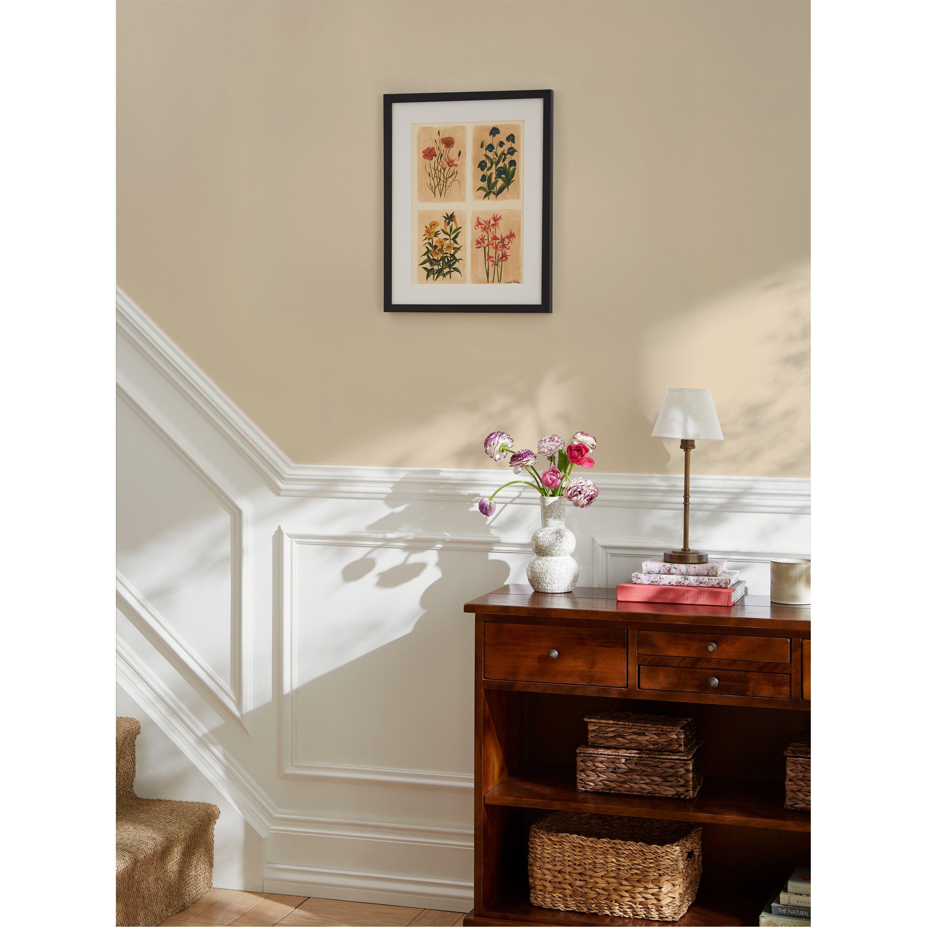 Yellow - Laura Ashley - Antique Flowers Print in a Black Frame - 2